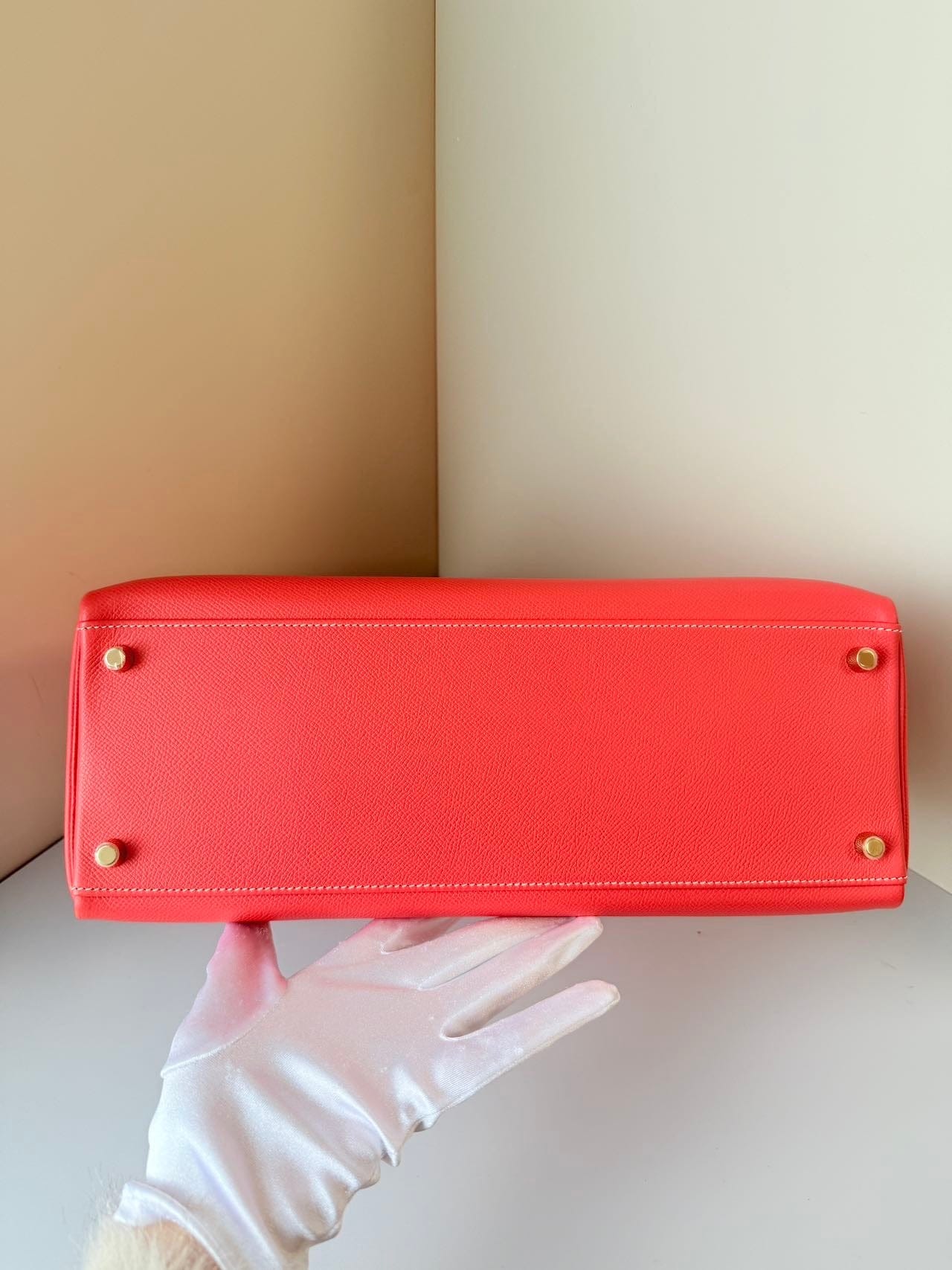 Iconn Boutique Hermès Kelly 35 in Red Togo Leather with Gold Hardware
