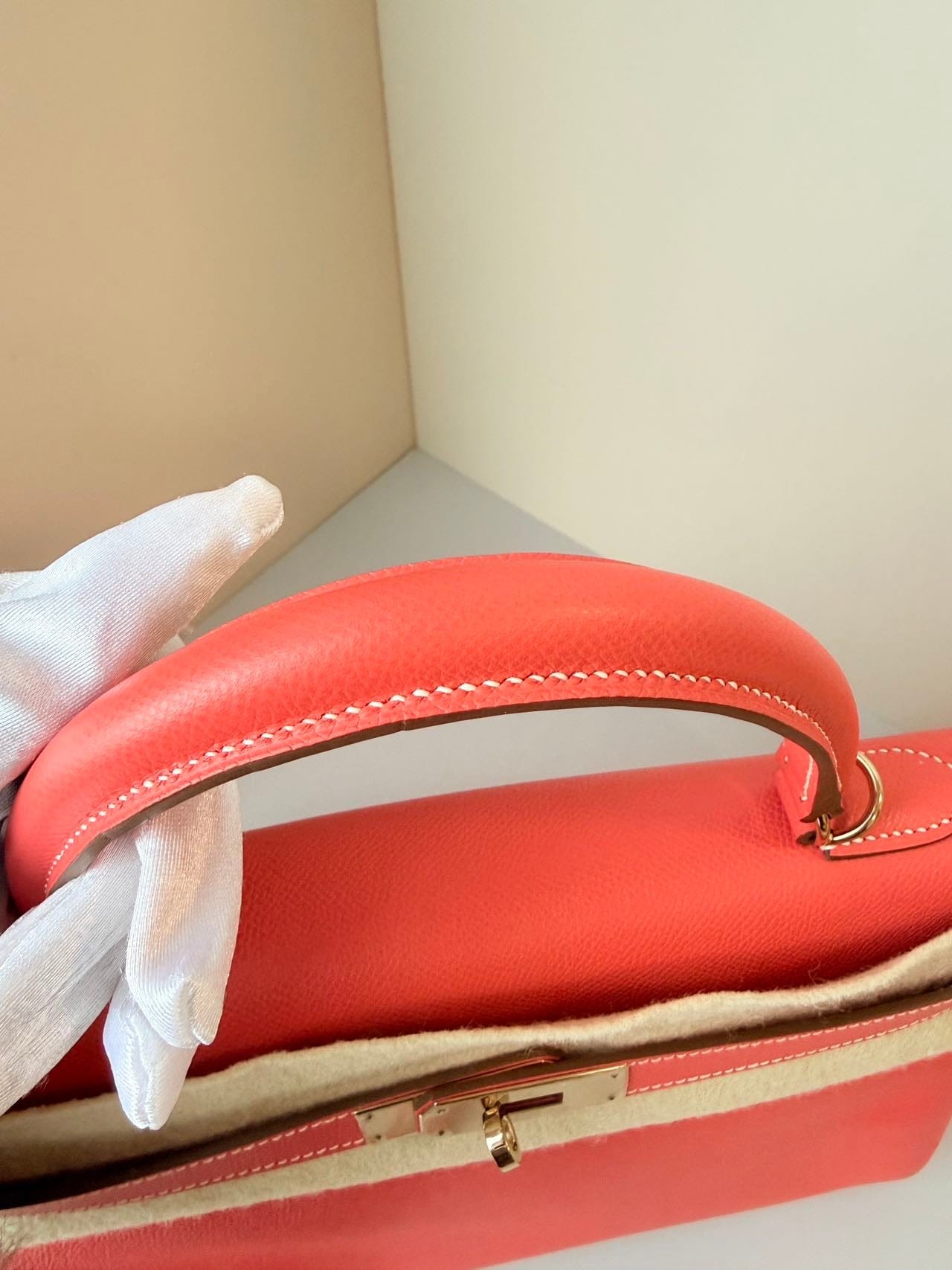 Iconn Boutique Hermès Kelly 35 in Red Togo Leather with Gold Hardware