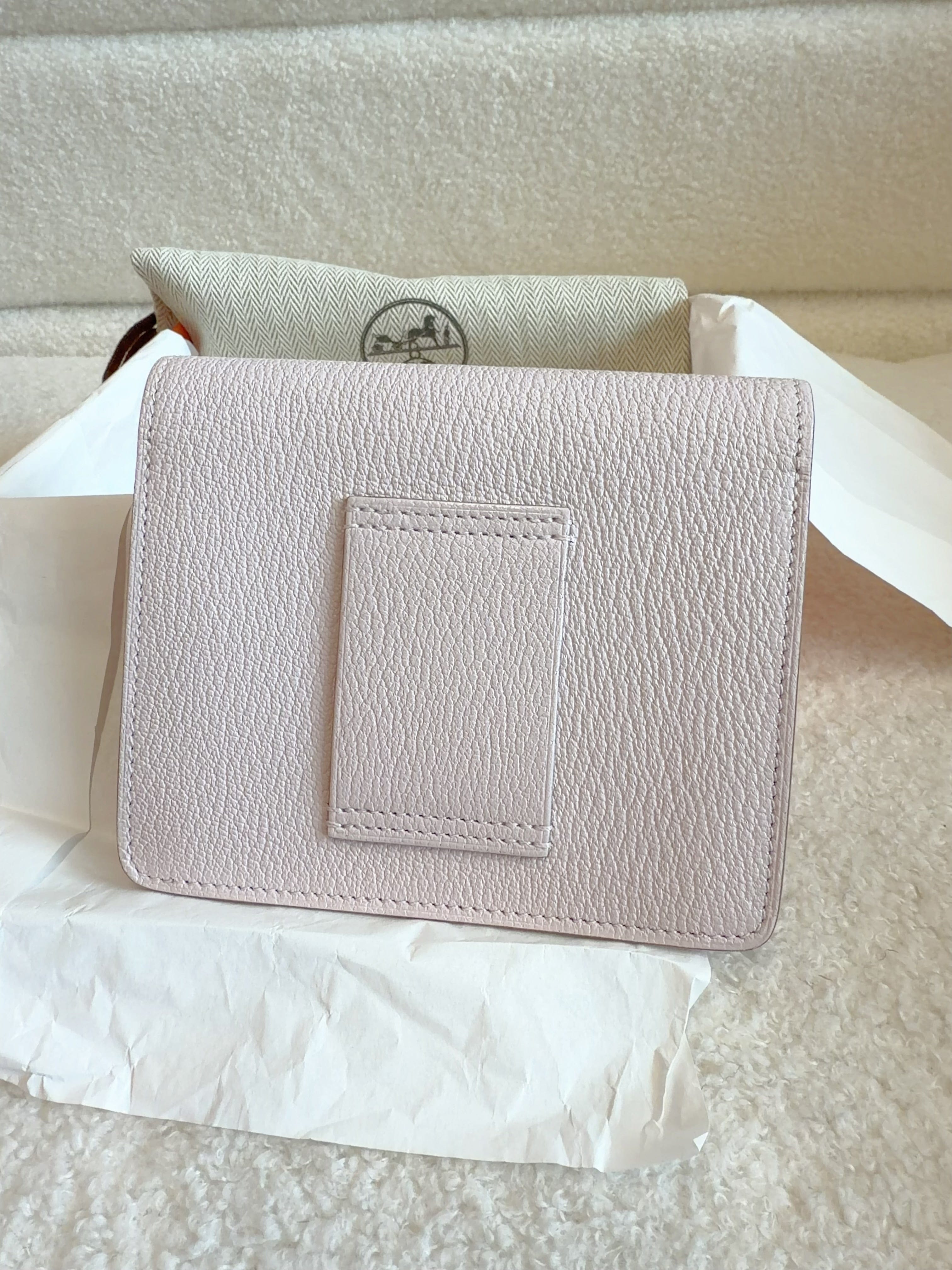 Iconn Boutique Hermès Mauve Pale Chèvre Mysore Roulis Slim