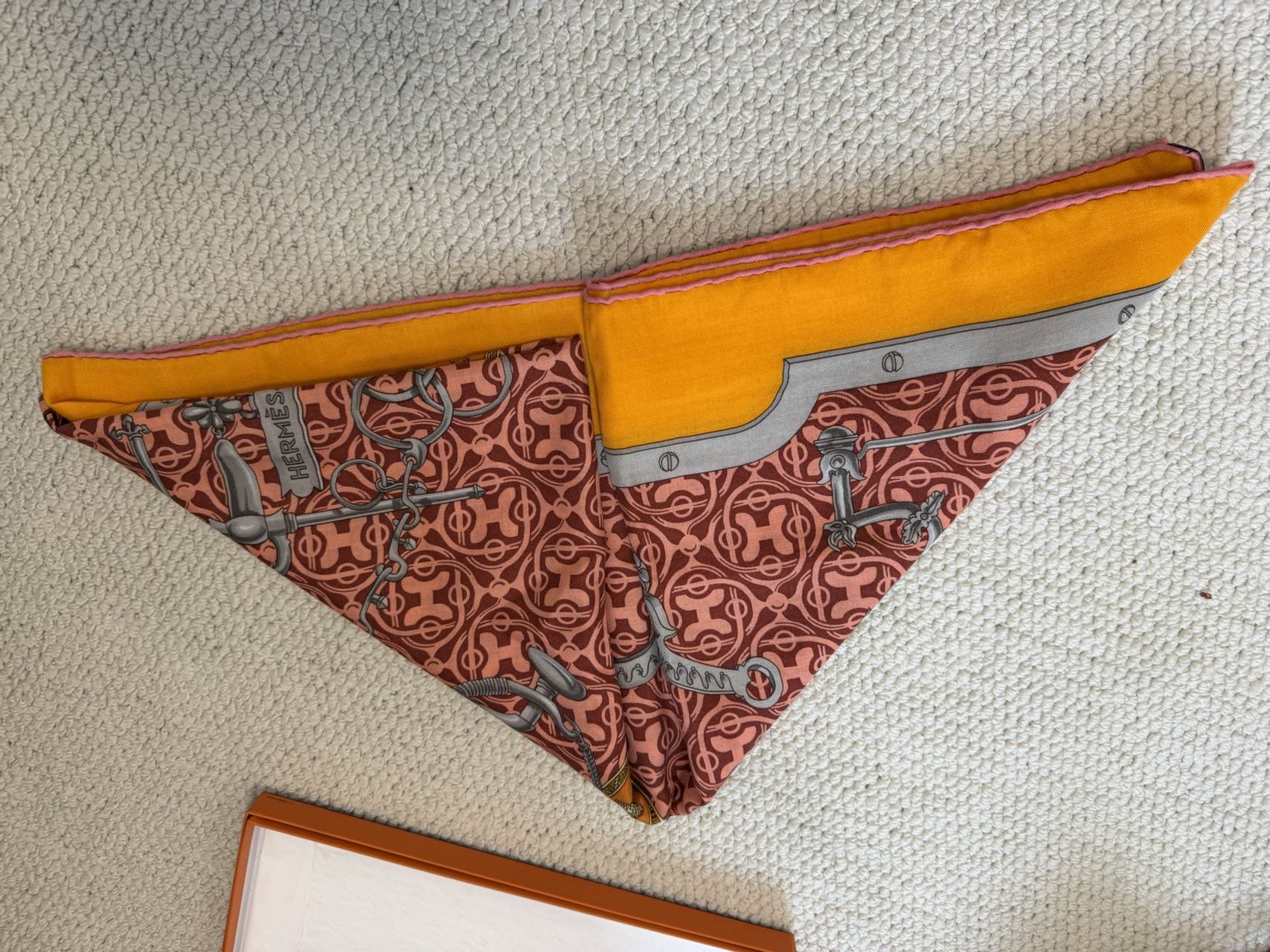 Iconn Boutique Hermes silk twill Mors et Gourmettes Remix 135cm