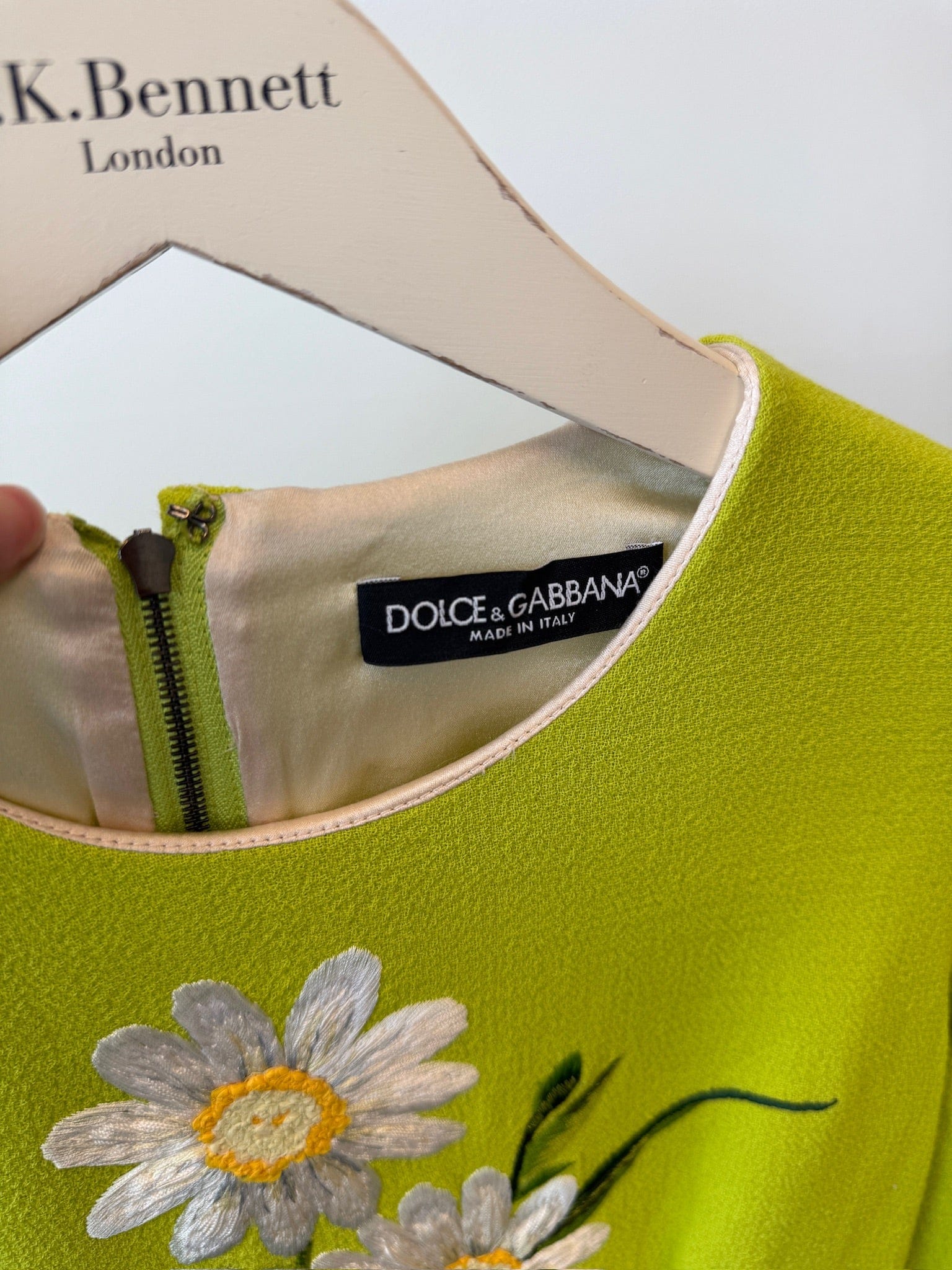Iconn Boutique IT 38 FENDI Lime Green Wool dress