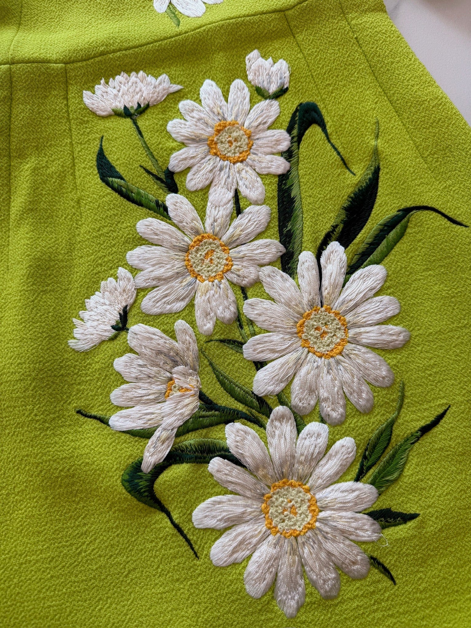 Iconn Boutique IT 38 FENDI Lime Green Wool dress