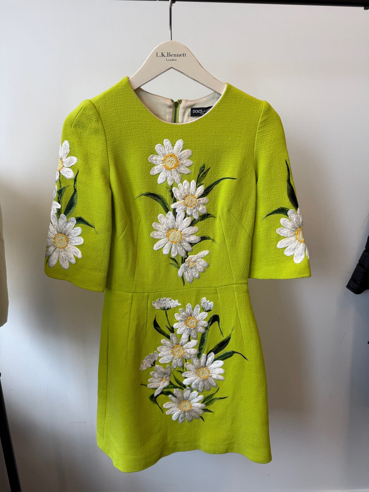 Iconn Boutique IT 38 FENDI Lime Green Wool dress