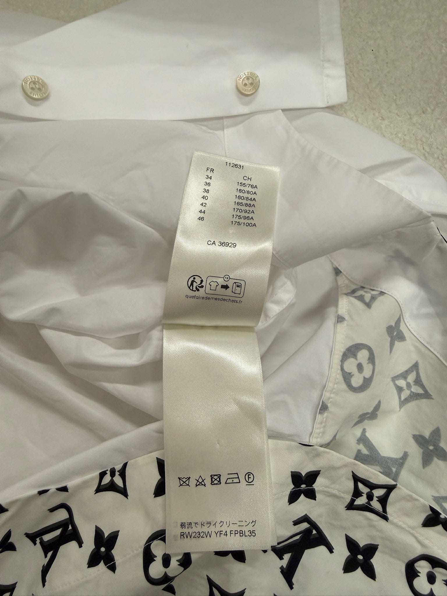 Iconn Boutique Louis Vuitton 2021 SS Monogram Hem Shirt | 100% Cotton | Regular Fit