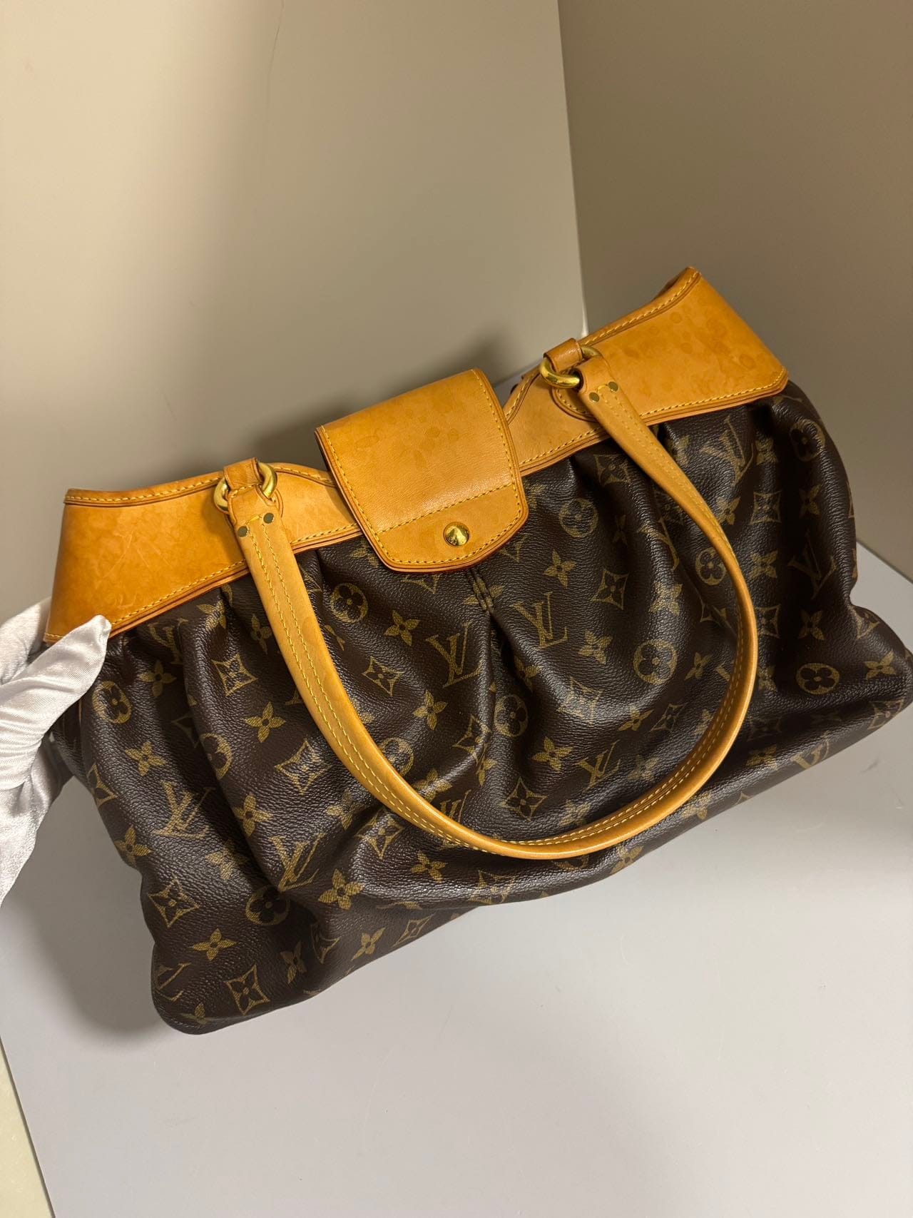 Iconn Boutique Louis Vuitton BOETIE PM Monogram Brown Canvas Hobo Tote Bag
