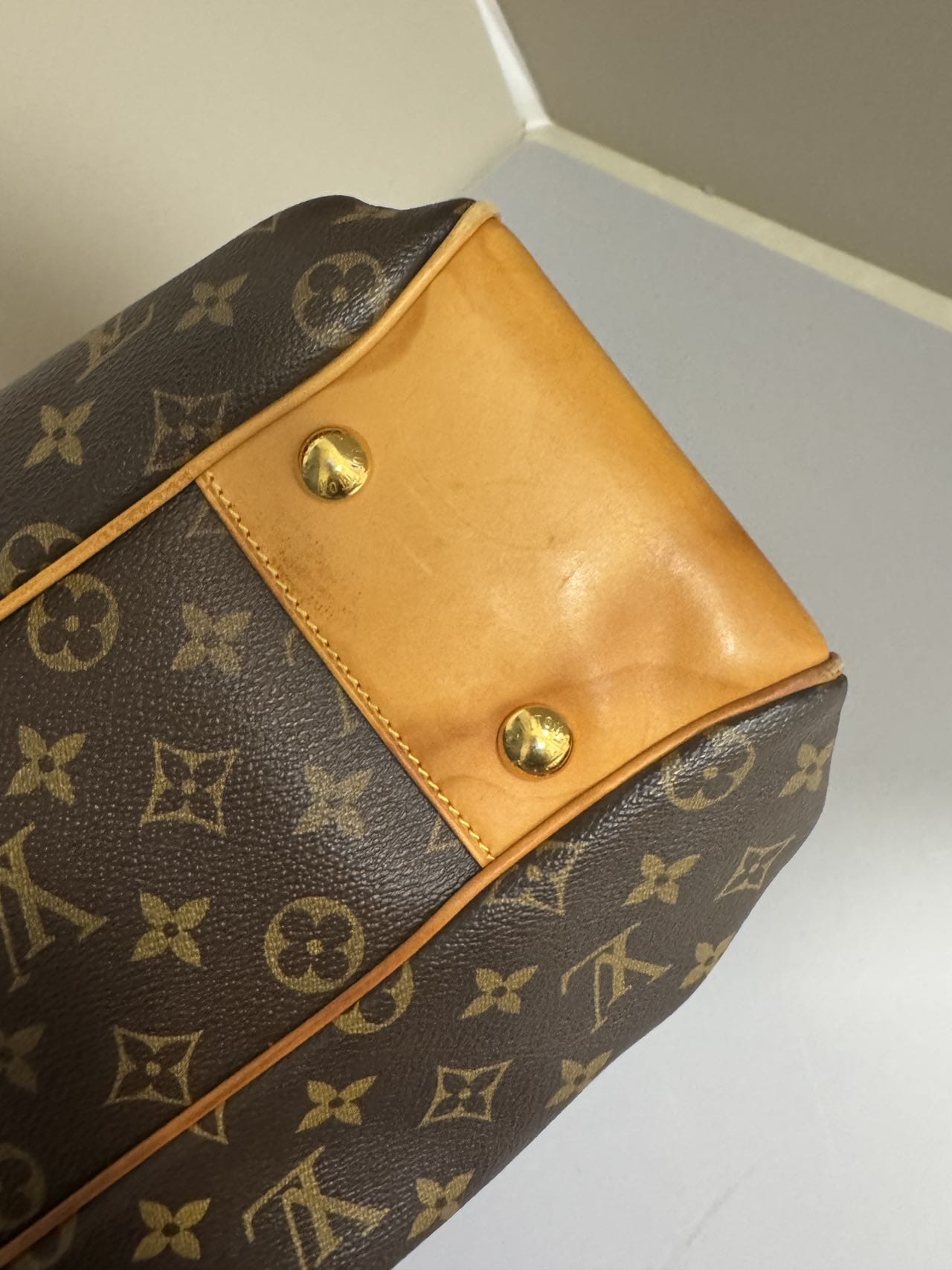 Iconn Boutique Louis Vuitton BOETIE PM Monogram Brown Canvas Hobo Tote Bag