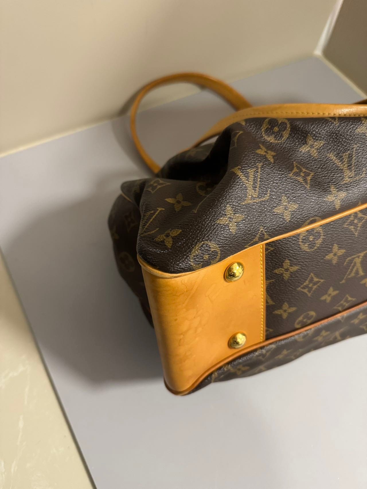 Iconn Boutique Louis Vuitton BOETIE PM Monogram Brown Canvas Hobo Tote Bag