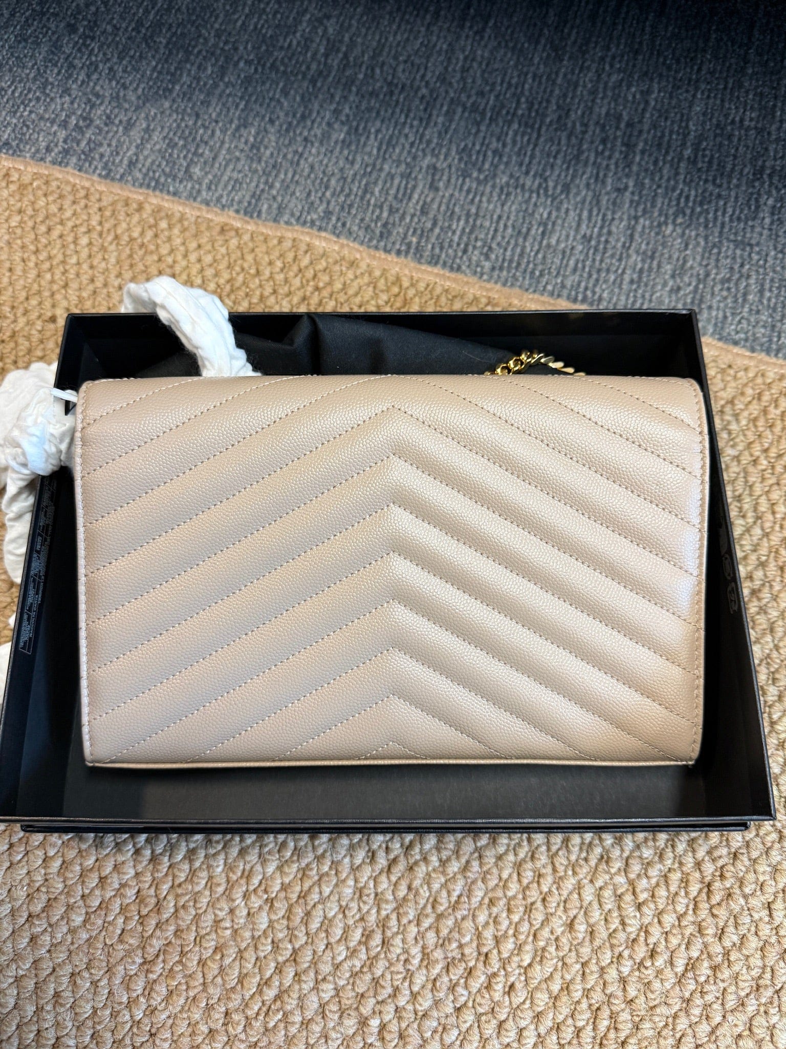 Iconn Boutique Saint Laurent Monogram Envelope Wallet on Chain / Large