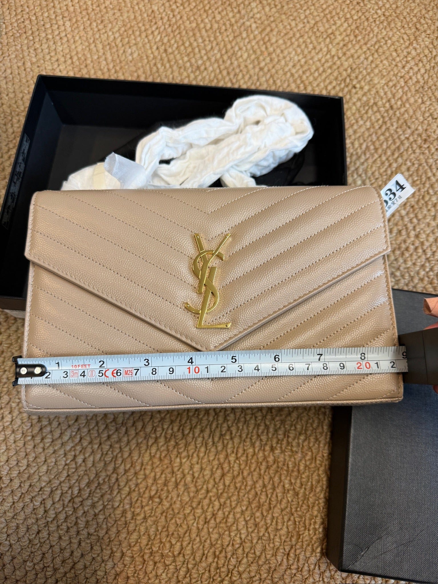 Iconn Boutique Saint Laurent Monogram Envelope Wallet on Chain / Large