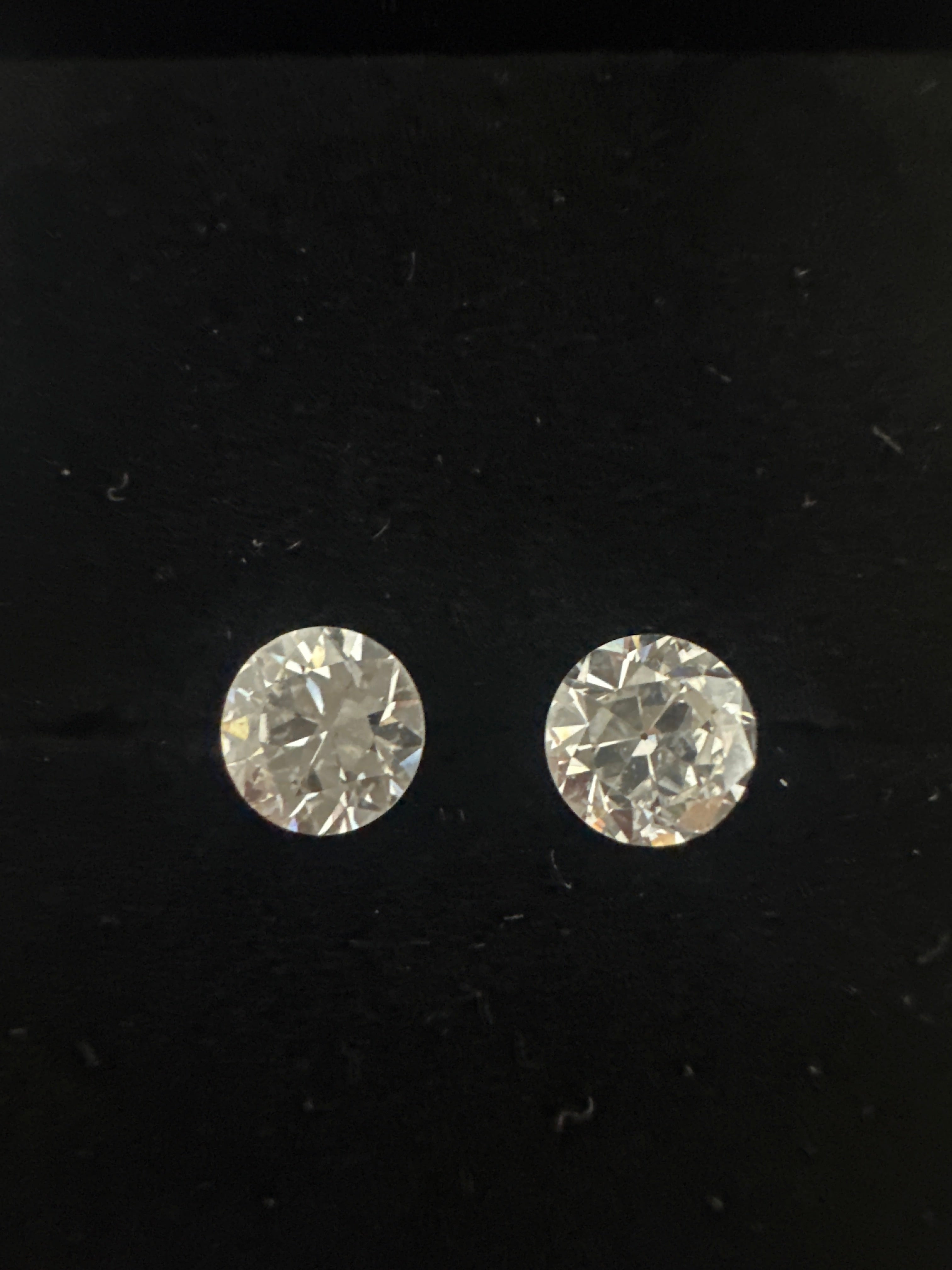 2.03CT OLD EROPEAN CUT G SI DIAMOND PAIR ANC1831
