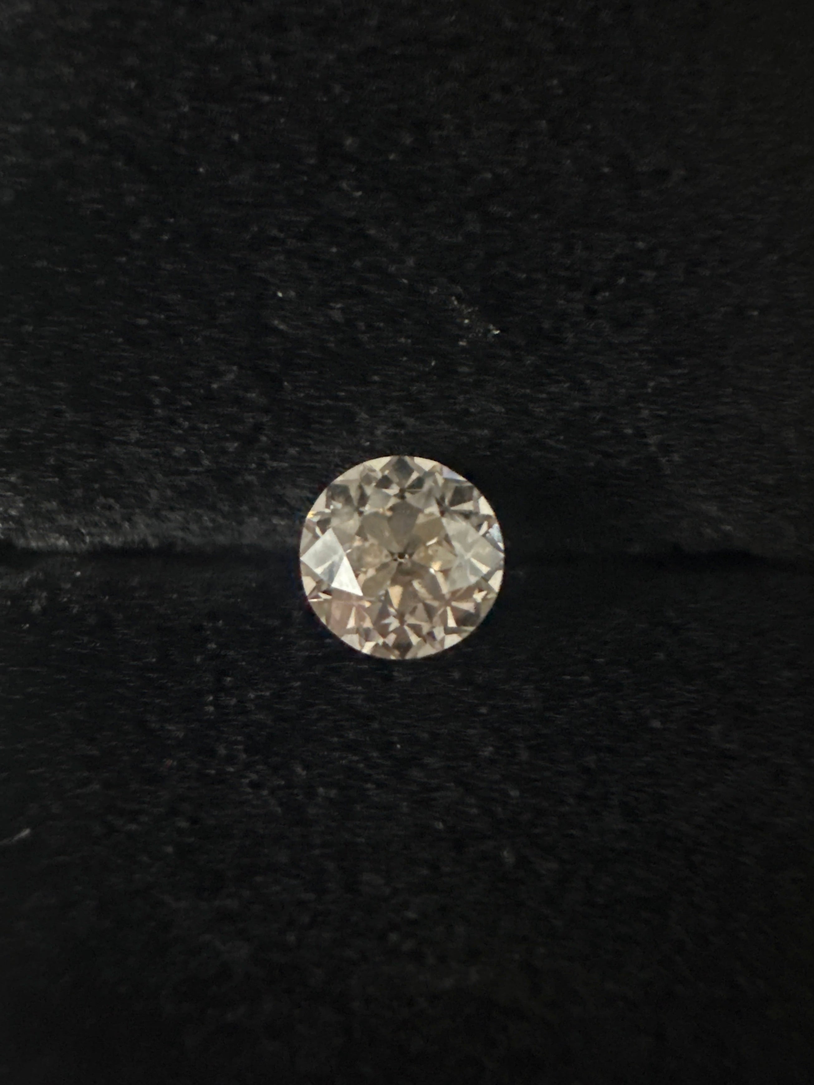 1CT ROUND OLD MINE EUROPEAN CUT PINK WHISPER DIAMOND ANC1834
