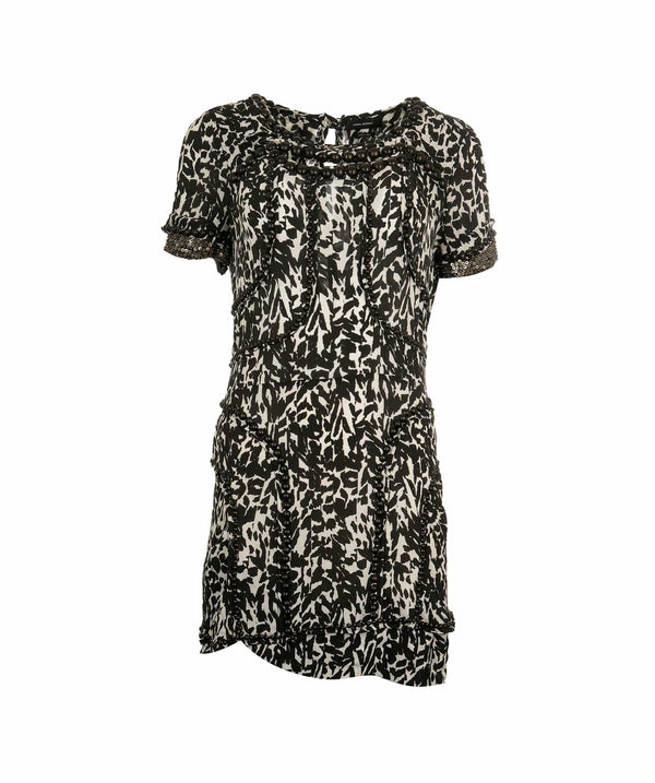 Isabel Marant Isabel Marant Black and White Dress with metal bead detail AVC1772