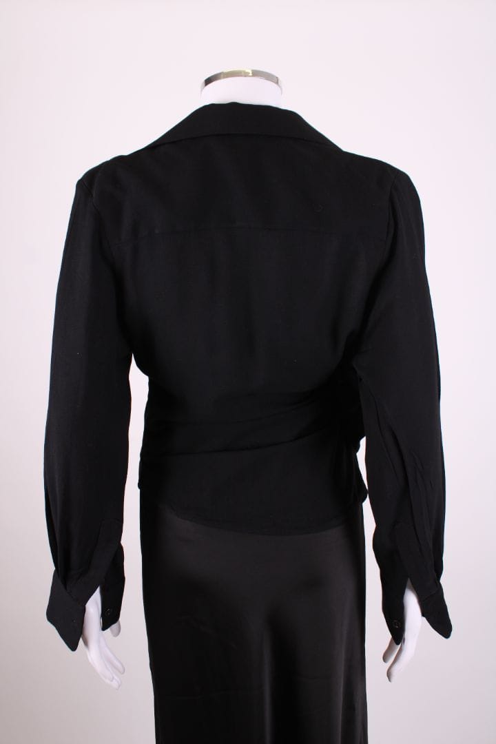 Jacquemus Jacquemus L/S Low V Neck Blouse Black 6