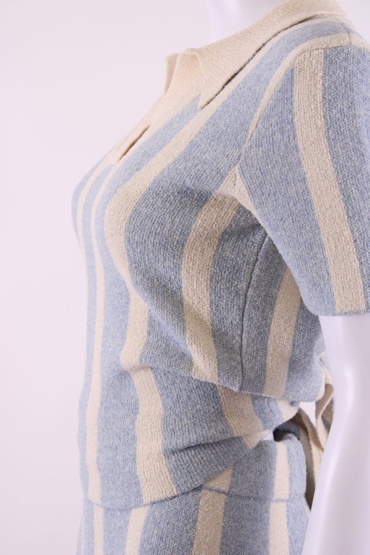Jacquemus Jacquemus Stripe Towel Shorts Co-ord Blue/ Cream 8