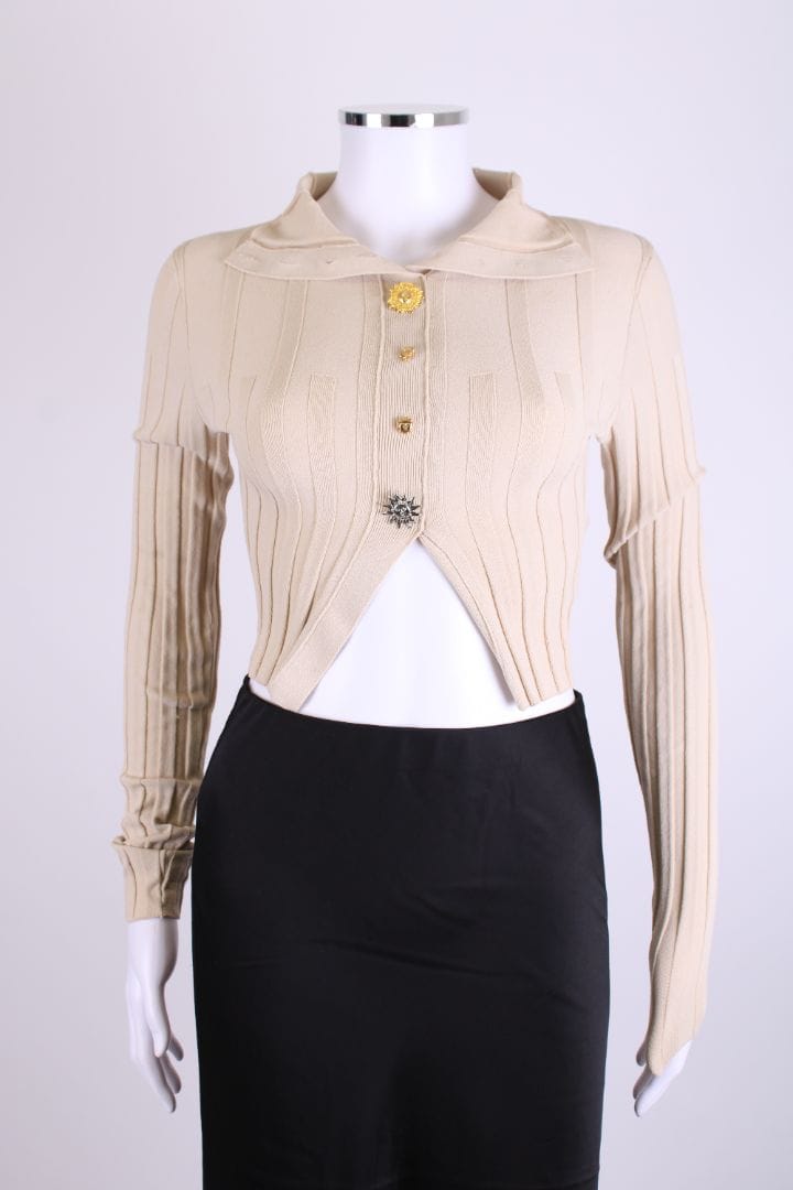 Jacquemus Jacquemus L/S Ribbed Top Beige 6