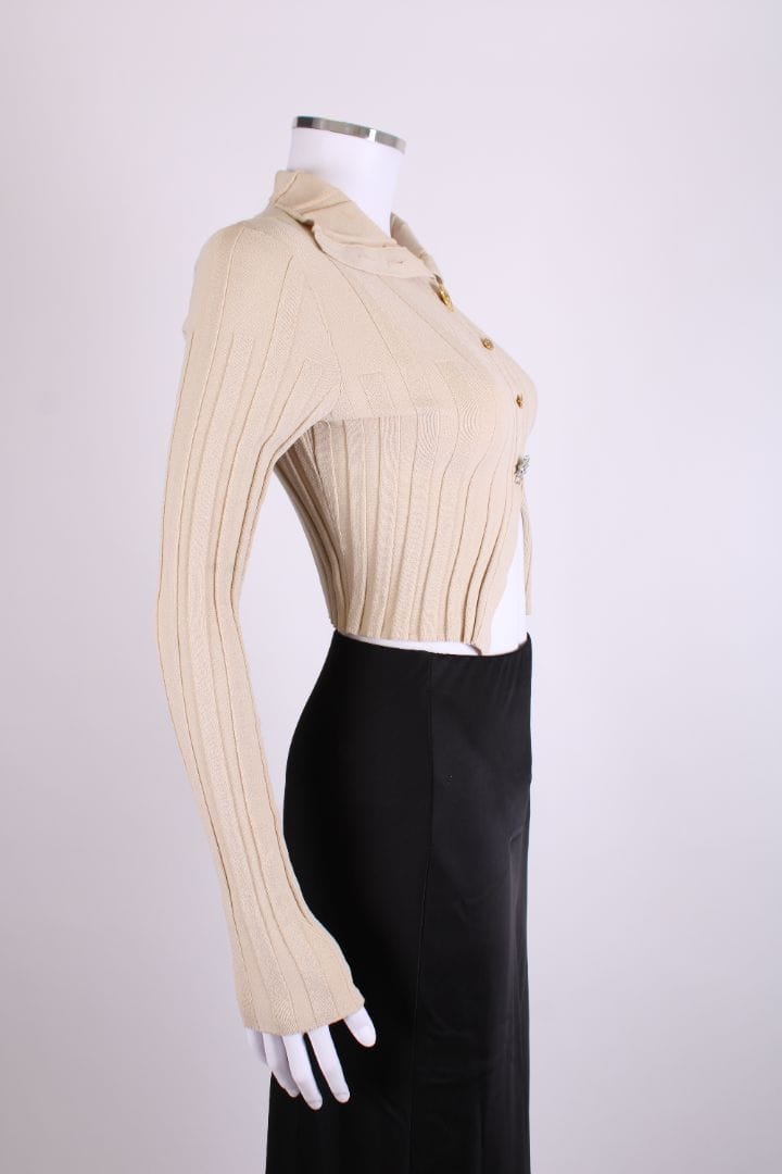 Jacquemus Jacquemus L/S Ribbed Top Beige 6