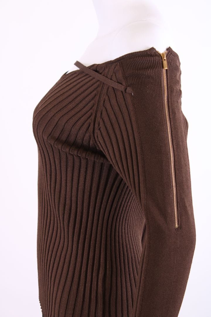 Jacquemus Jacquemus L/S Ribbed Top Brown 10