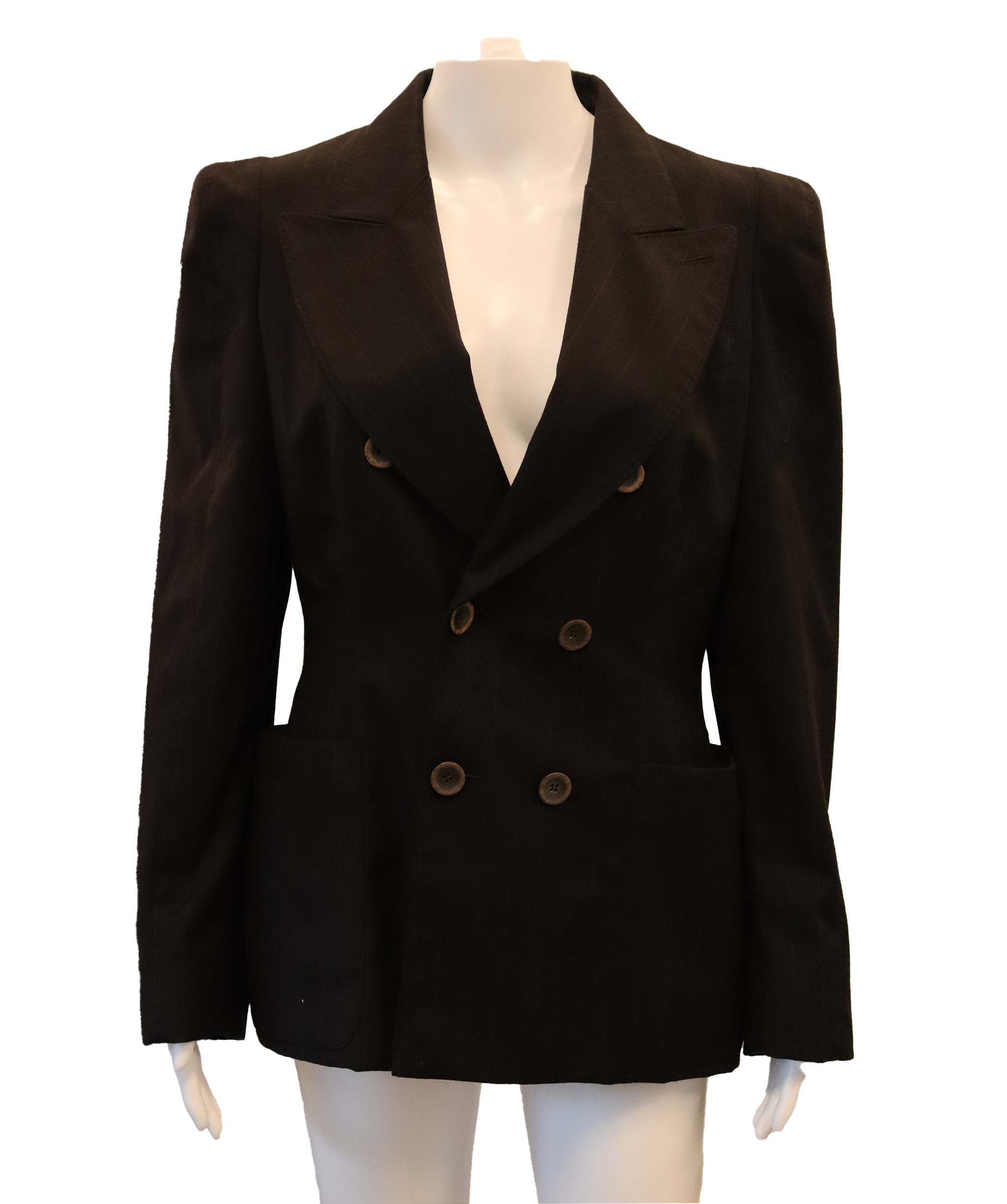 Jean Paul Gaultier Jean Paul Gaultier Doubled breasted print striped jacket AGC2670