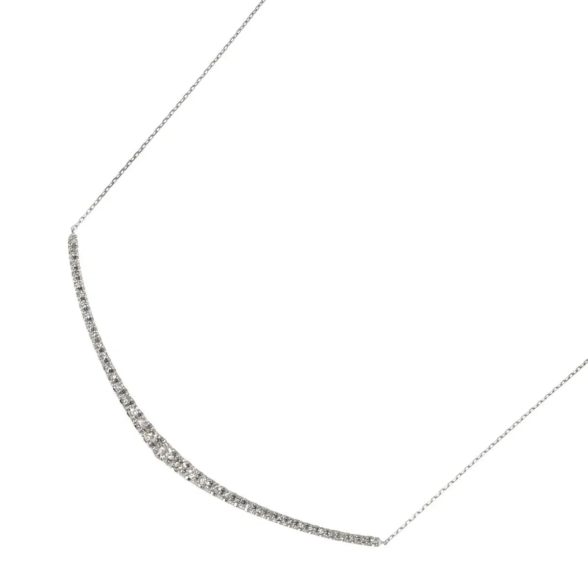 jewellery Diamond 0.55ct Necklace 18K WG White Gold 750 90316772