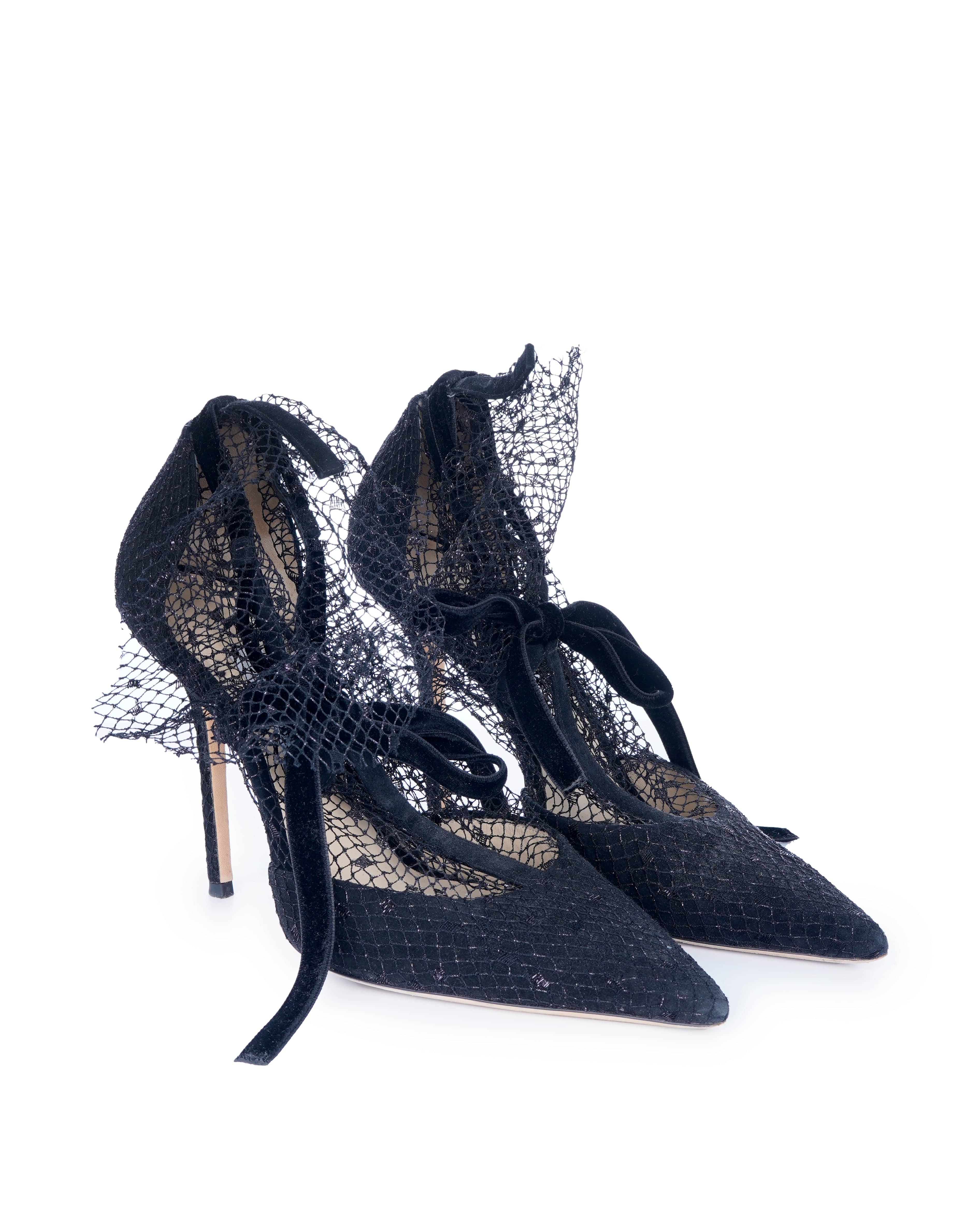 Jimmy Choo Jimmy Choo Black Lace Heels  ALC1515