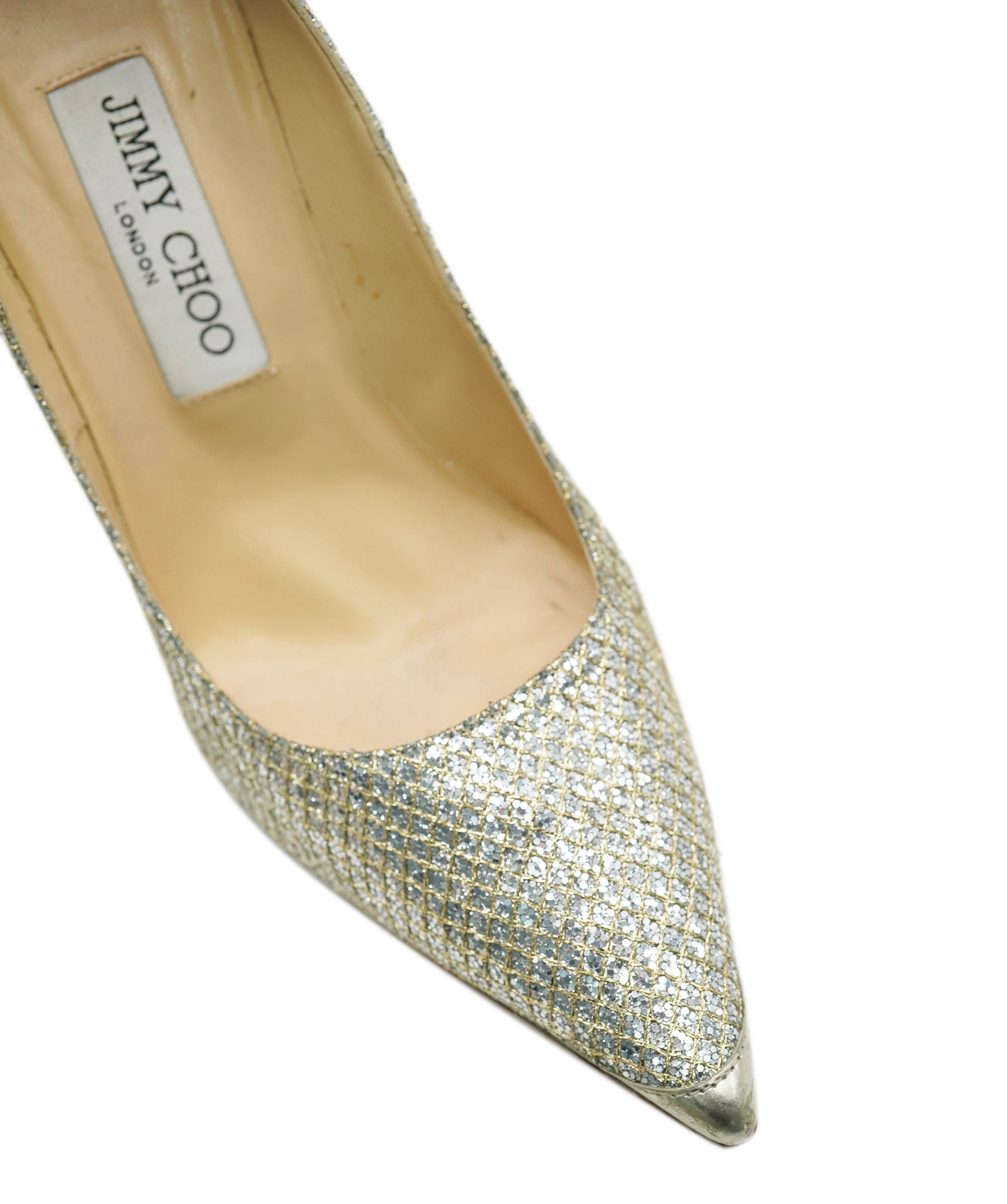 Jimmy Choo Jimmy choo shimmer point toe heels size 37.4 - AJC0643