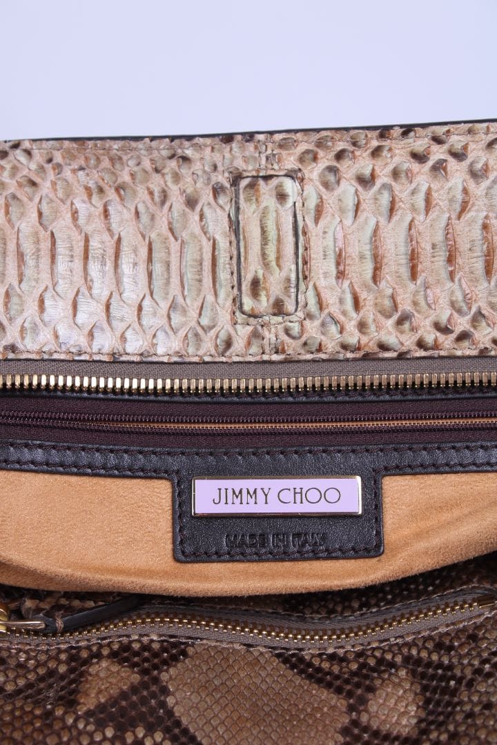 Jimmy Choo Jimmy Choo Python hobo bag Beige