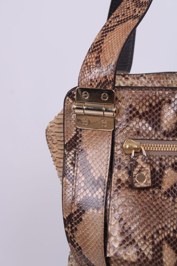 Jimmy Choo Jimmy Choo Python hobo bag Beige