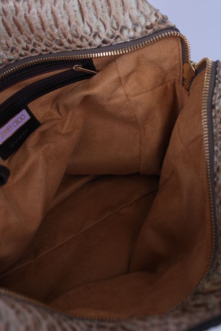 Jimmy Choo Jimmy Choo Python hobo bag Beige