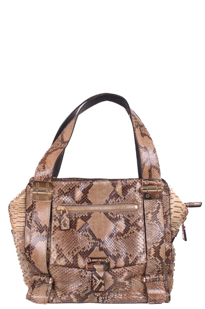 Jimmy Choo Jimmy Choo Python hobo bag Beige
