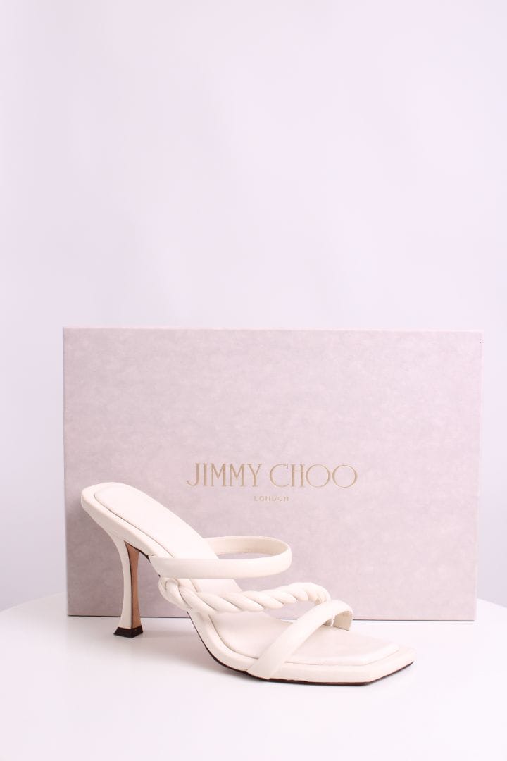 Jimmy Choo Jimmy Choo Diosa Twist Heels White 39.5