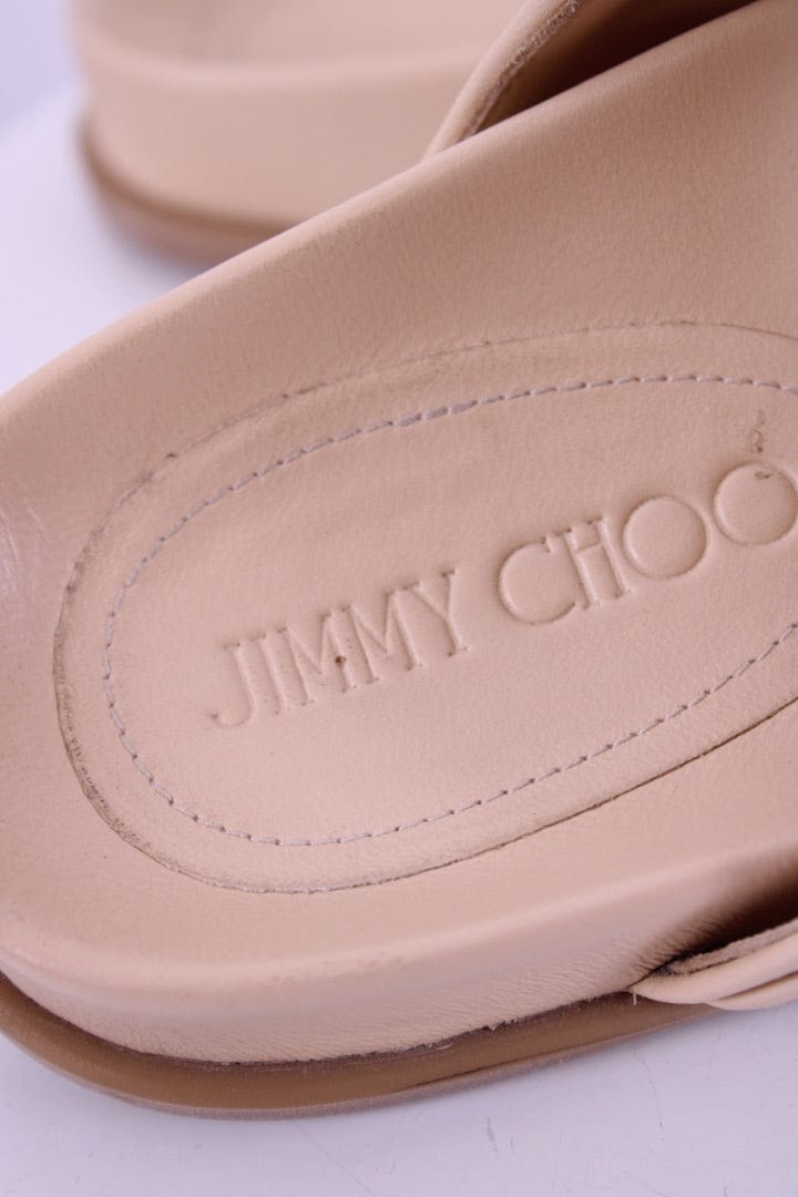 Jimmy Choo Jimmy Choo Fayence Raffia Sandal Cream 38