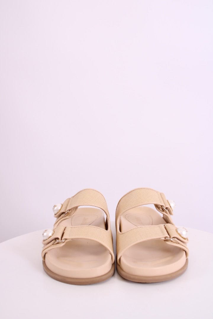 Jimmy Choo Jimmy Choo Fayence Raffia Sandal Cream 38