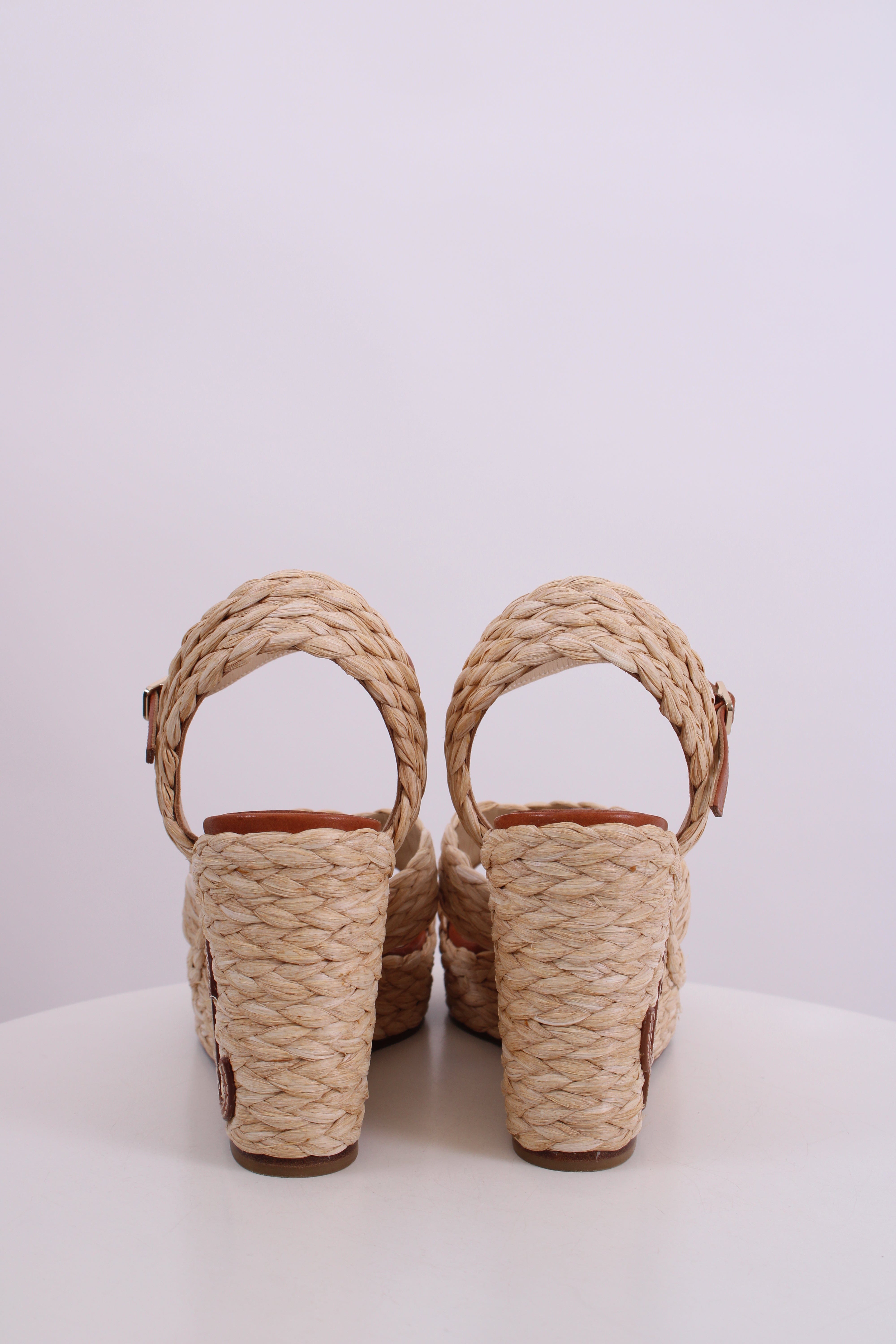Jimmy Choo Jimmy Choo Rope Heel Wedges Tan 37.5