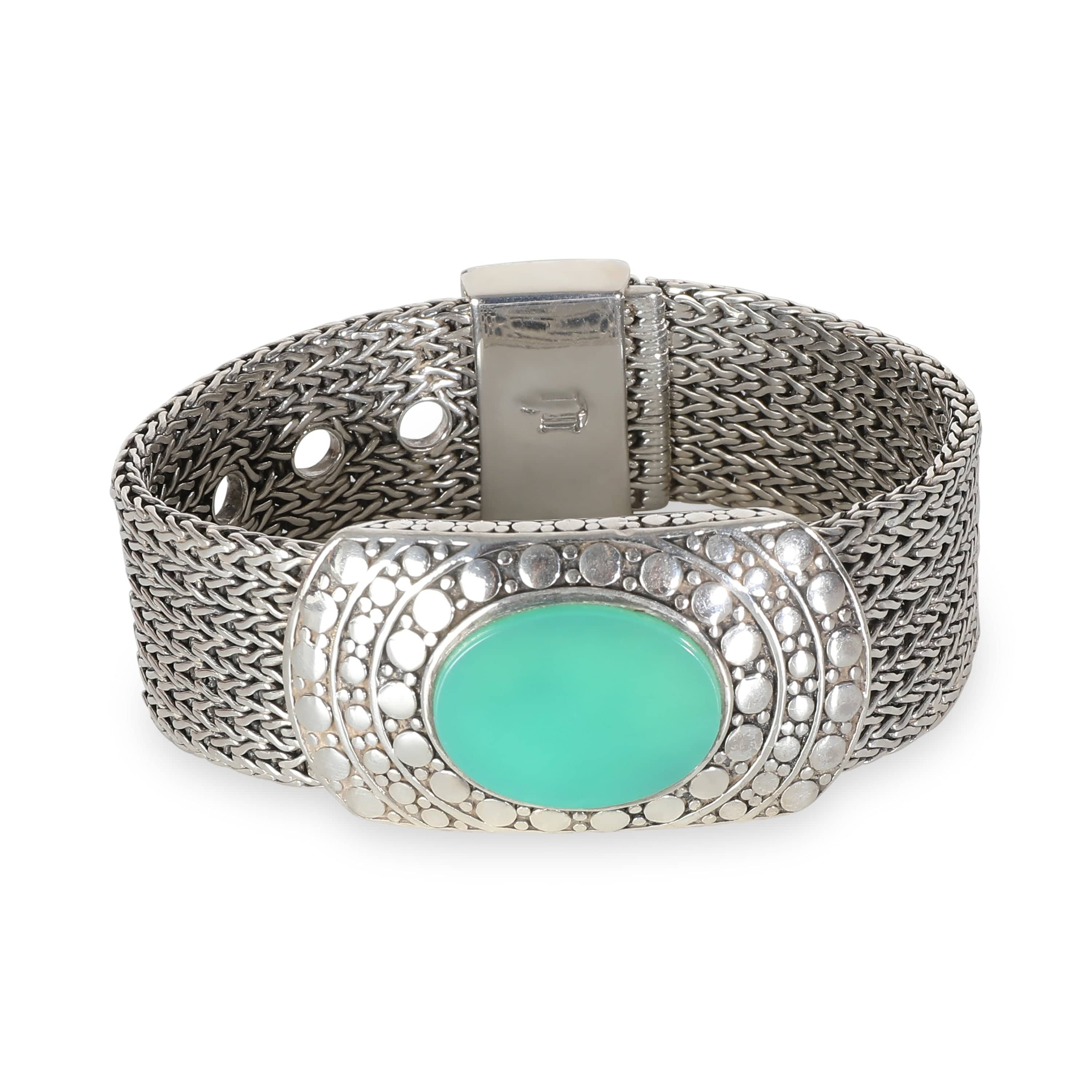 John Hardy John Hardy Dot Collection Chrysoprase Bracelet in  Sterling Silver