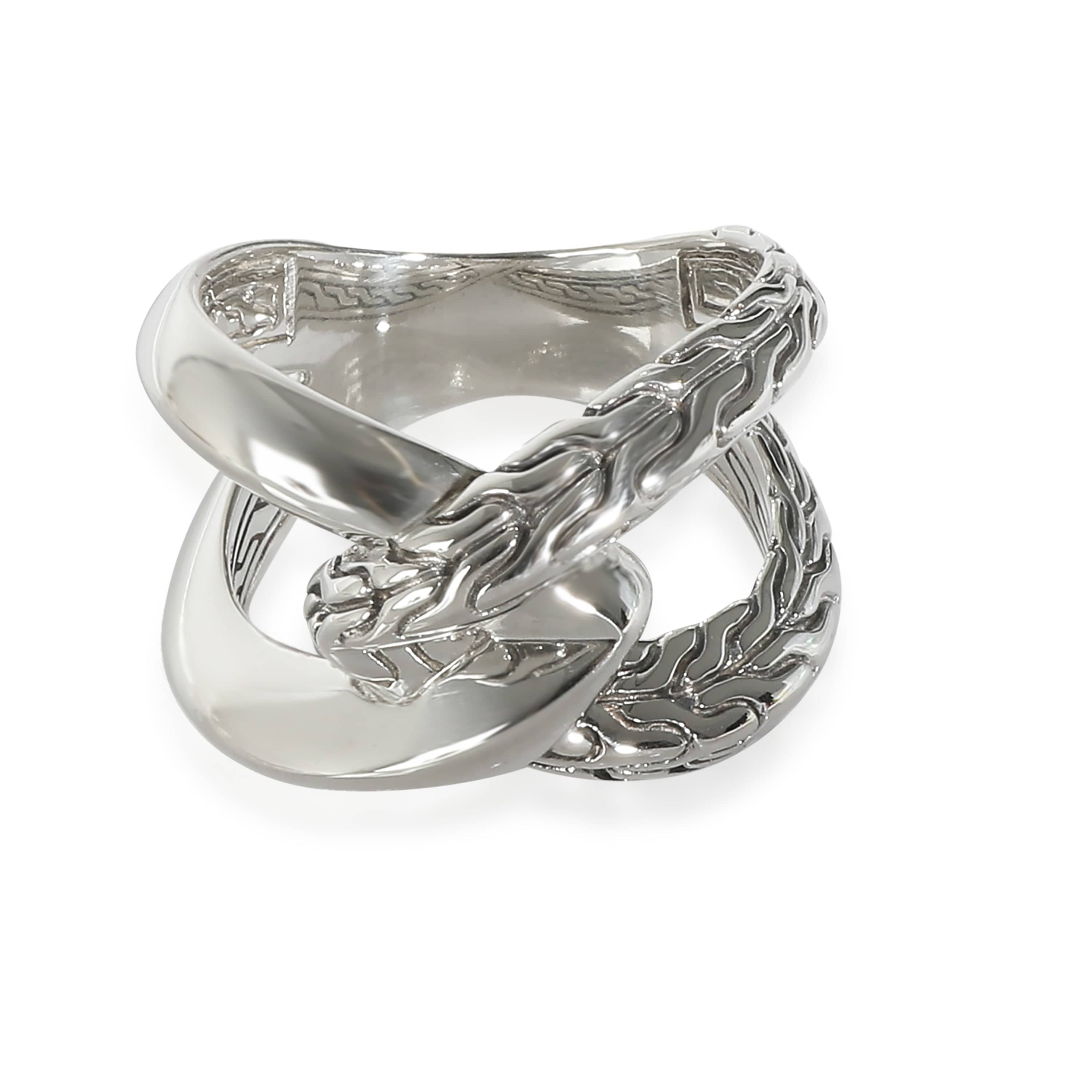 John Hardy John Hardy Classic Chain Knife Edge Ring  in Sterling Silver