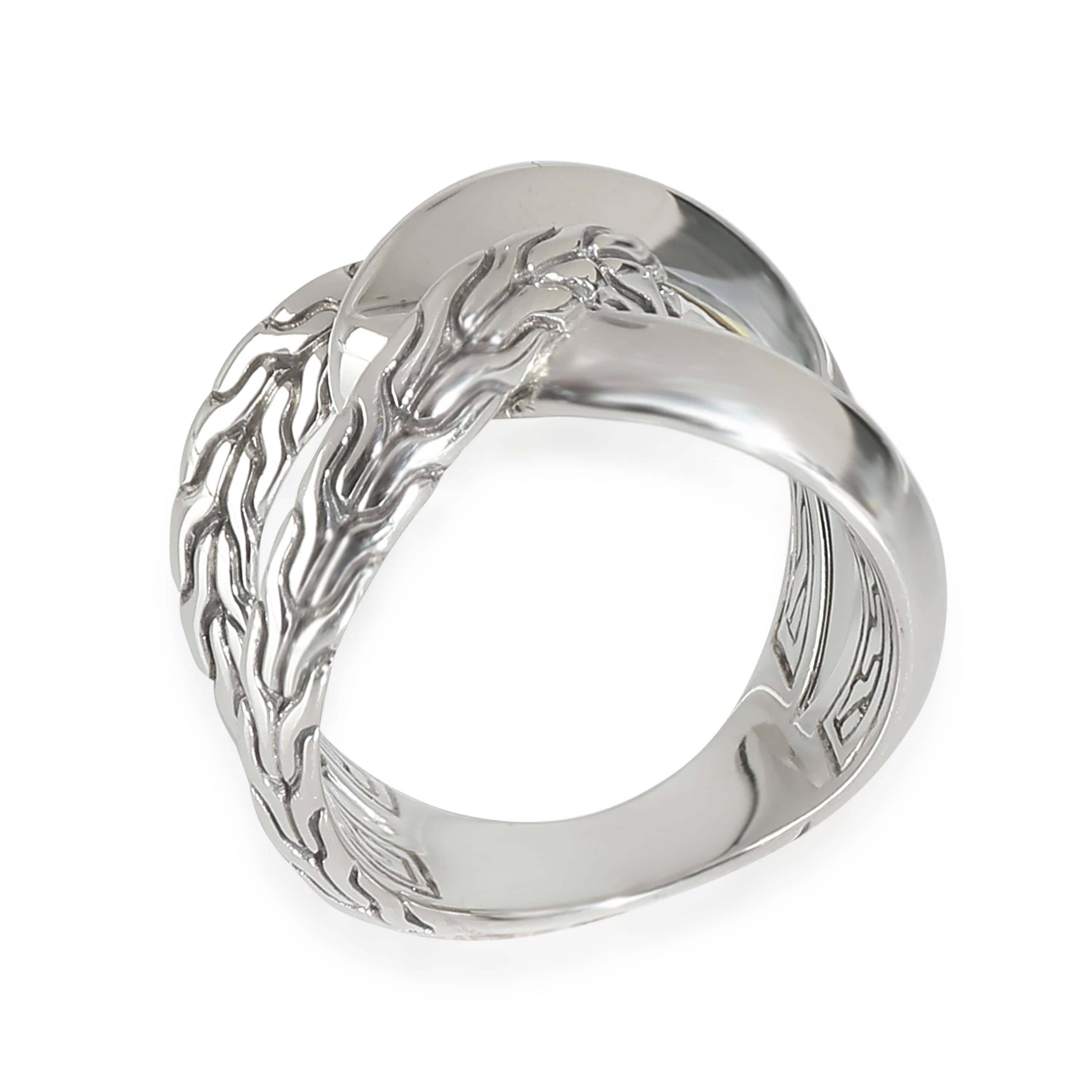 John Hardy John Hardy Classic Chain Knife Edge Ring  in Sterling Silver