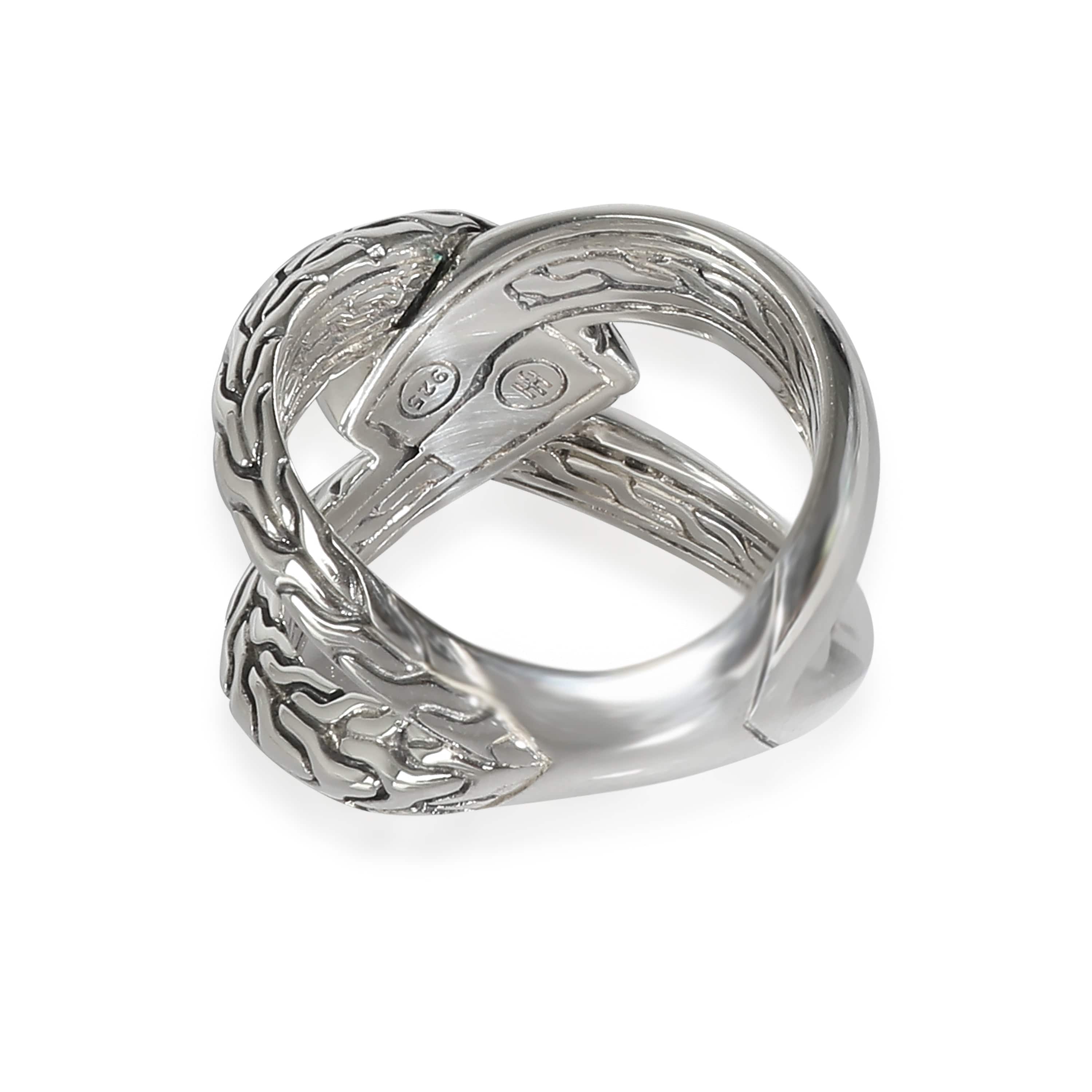 John Hardy John Hardy Classic Chain Knife Edge Ring  in Sterling Silver