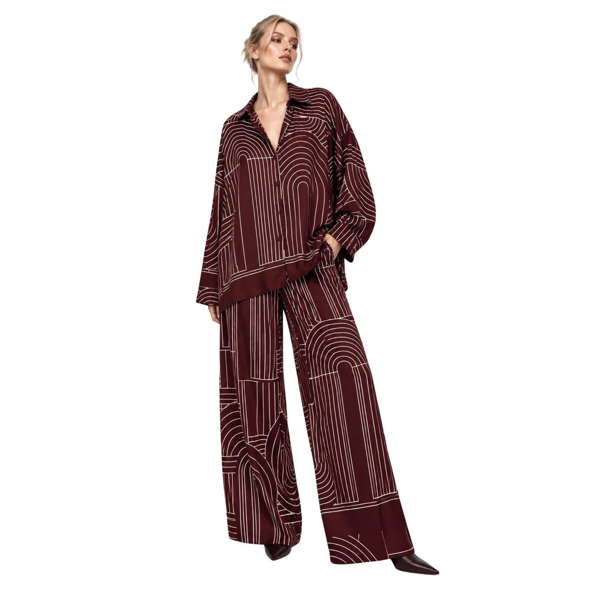 JOIE CLAIR RETRO LINE PRINT CO-ORD SET زوج “VERA”