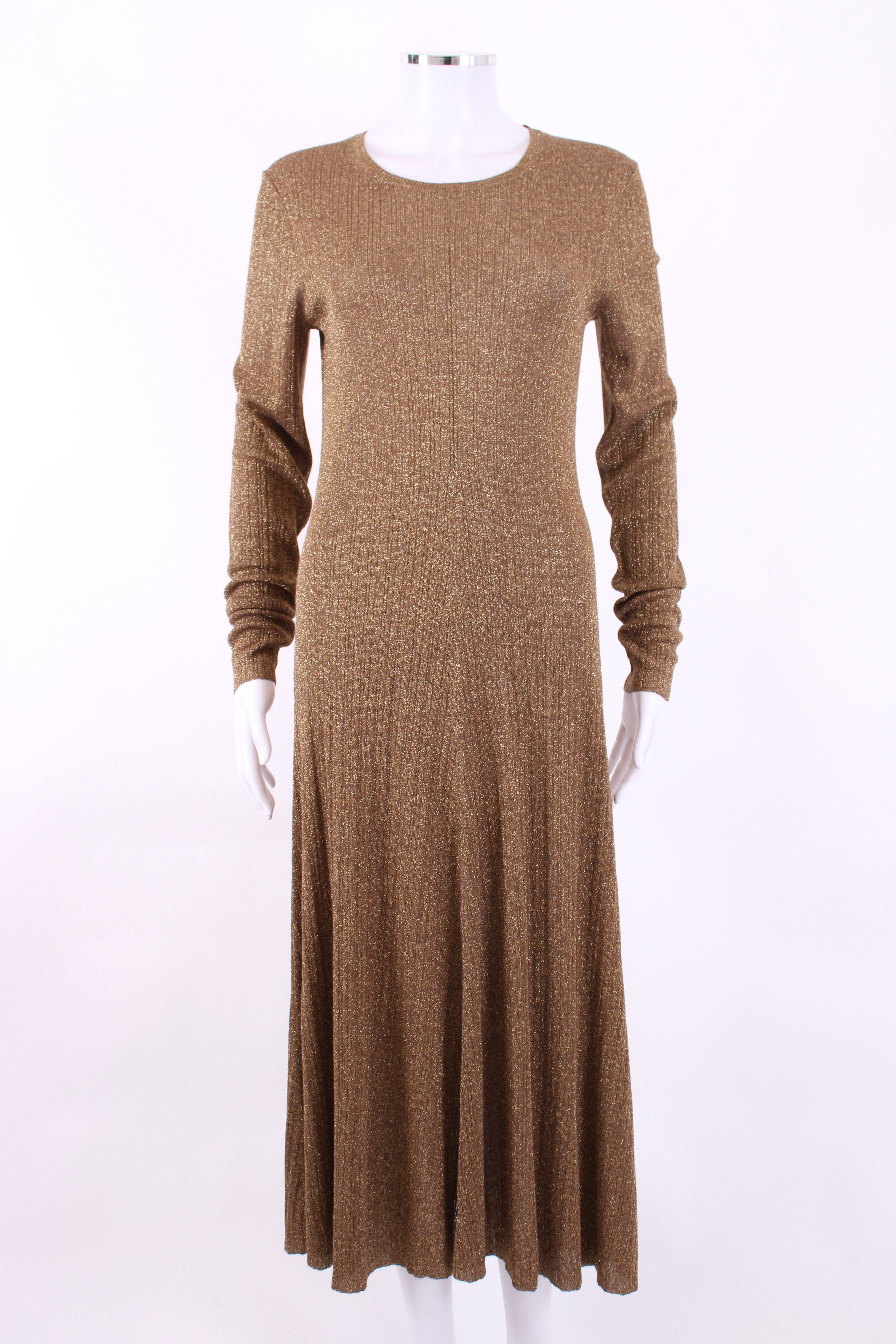 Joseph Joseph Gold Lurex Knit Dress Gold M