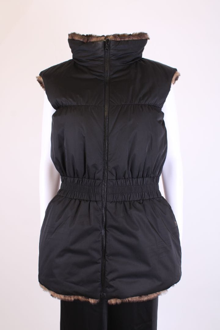 Junior Galtier Junior Galtier Faux Fur Reversible Gilet Black/ Brown S
