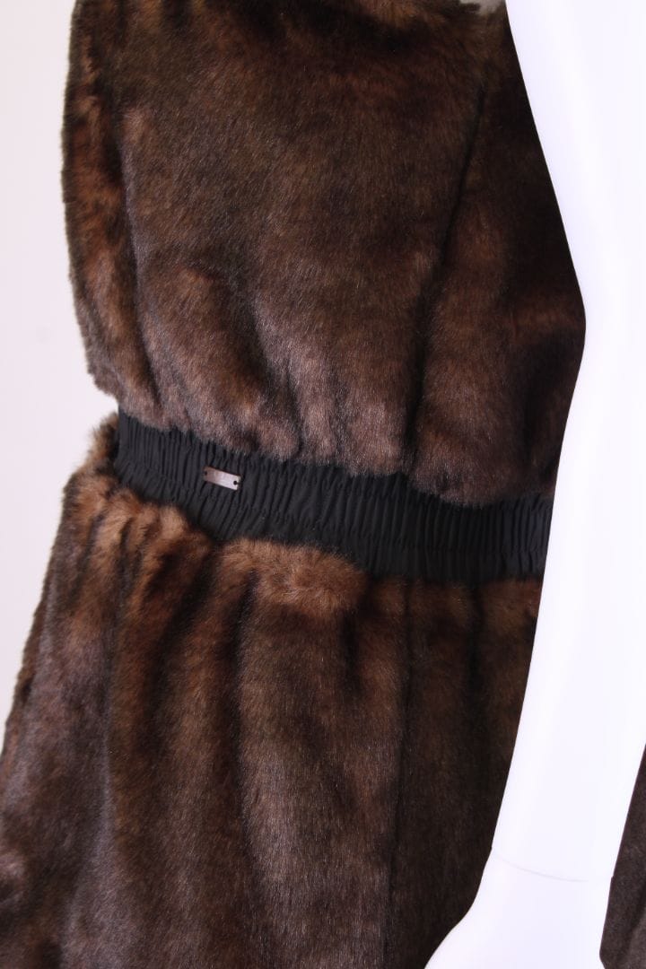 Junior Galtier Junior Galtier Faux Fur Reversible Gilet Black/ Brown S