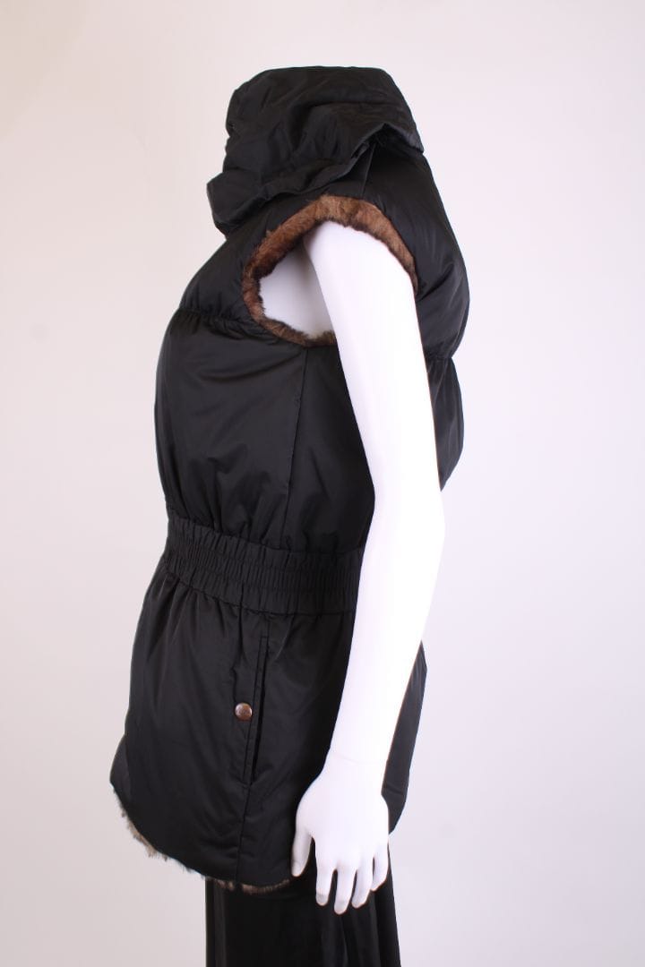 Junior Galtier Junior Galtier Faux Fur Reversible Gilet Black/ Brown S