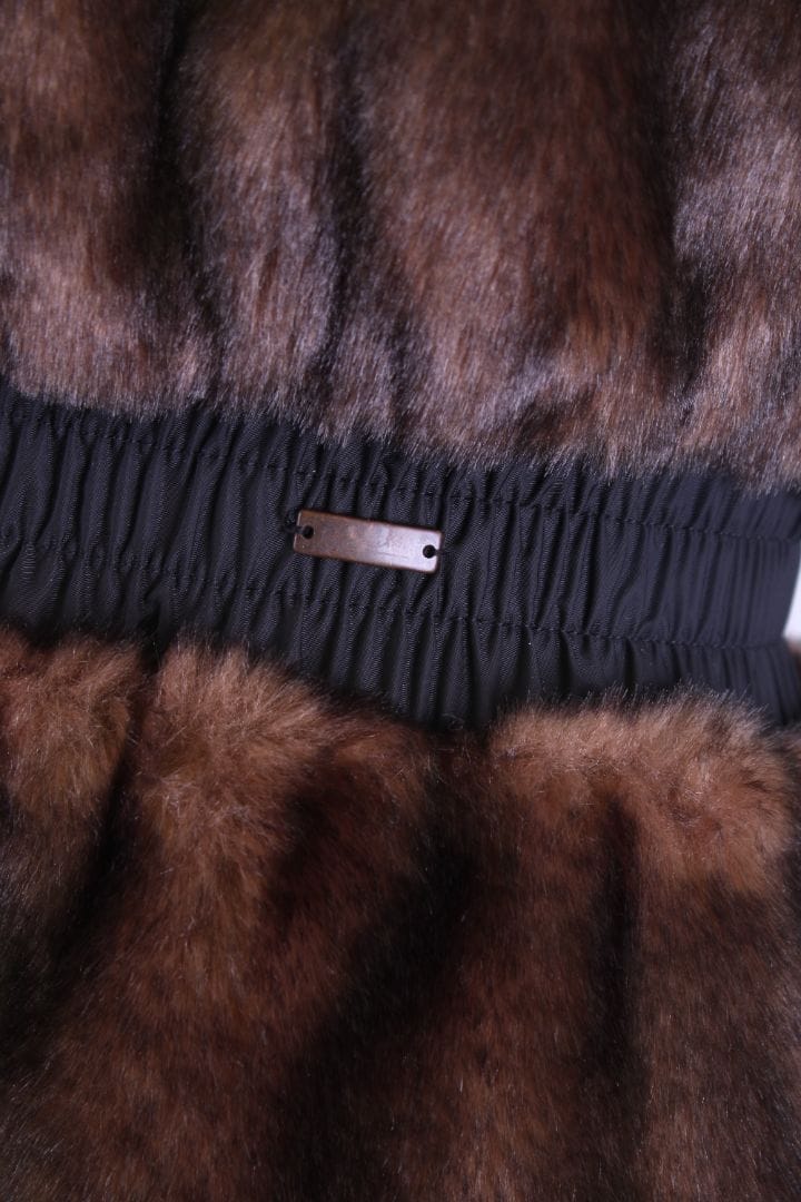 Junior Galtier Junior Galtier Faux Fur Reversible Gilet Black/ Brown S