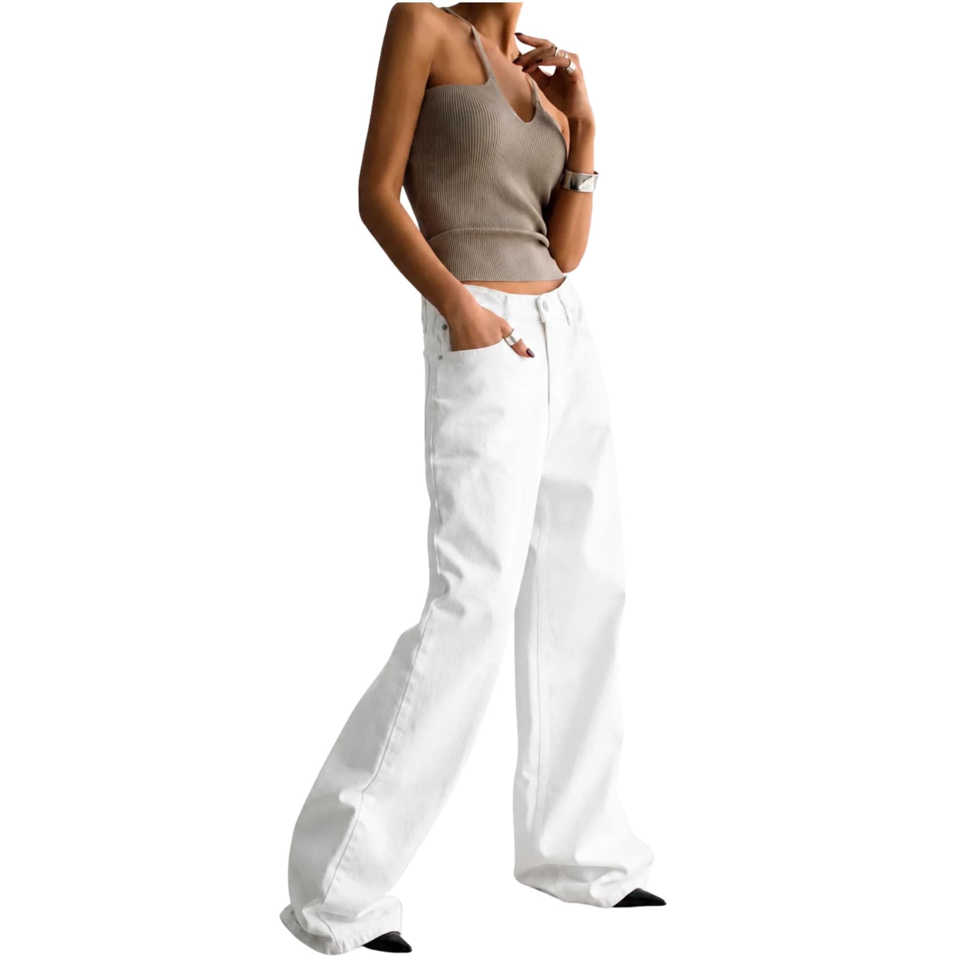 K-FASHION WHITE DENIM TROUSERS (بنطلون) “GAROSU-GIL”