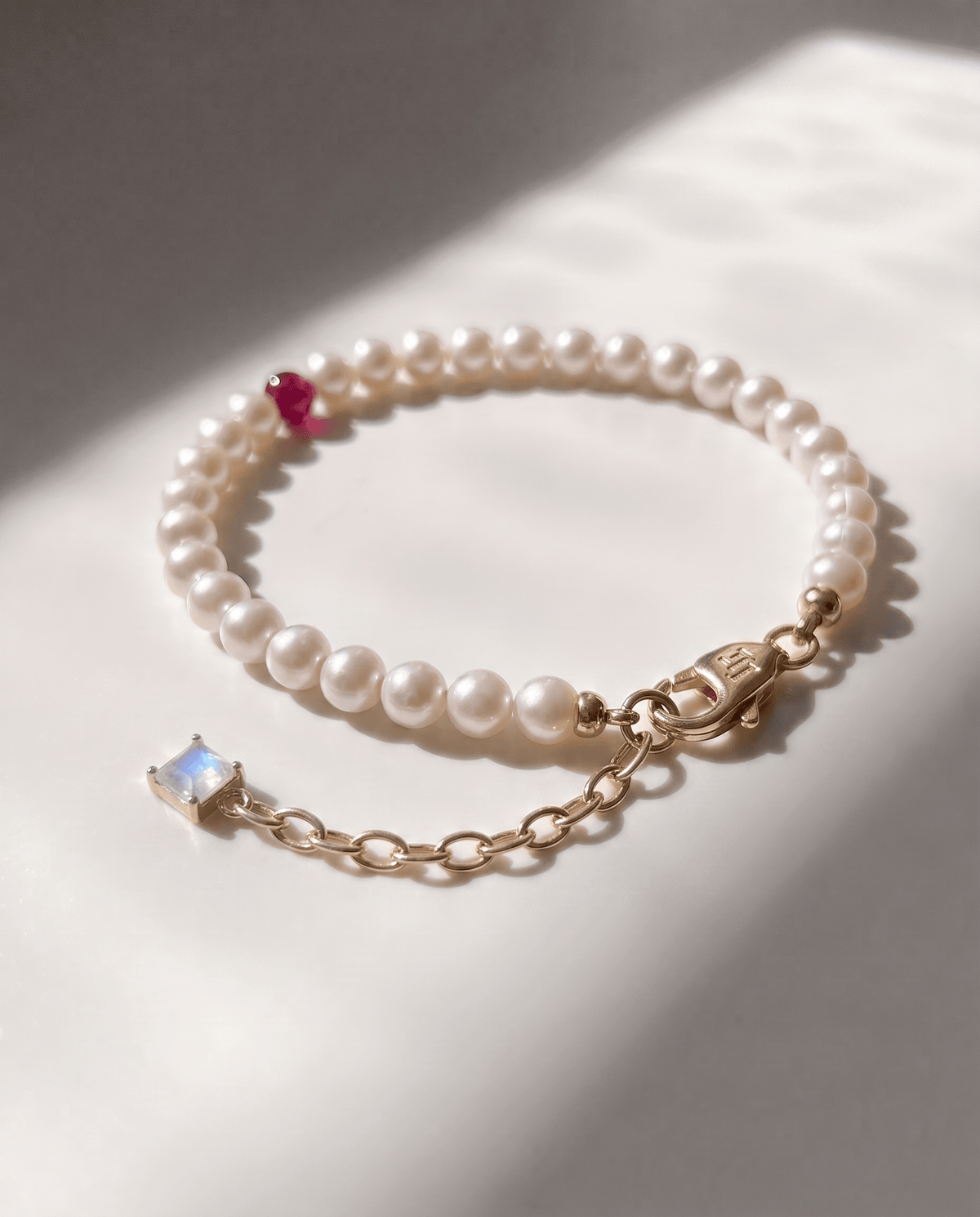L'or Ensé Caesura Pearl Rubellite Bracelet