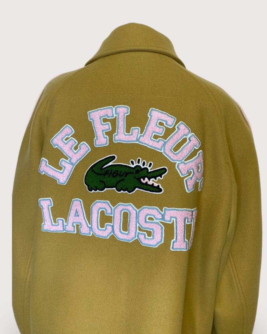 Lacoste X Golf Le Fleur Yellow Lacoste X Golf Le Fleur Varsity Jacket, L