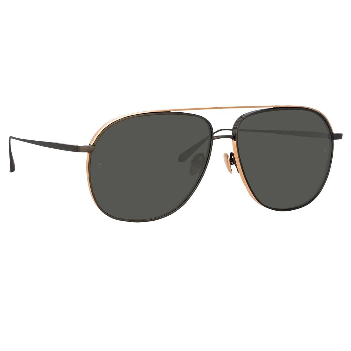 Linda Farrow MATIS AVIATOR SUNGLASSES IN BLACK ANC1084