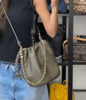 Loewe IB26040070 Loewe Bucket Bag Green Lambskin