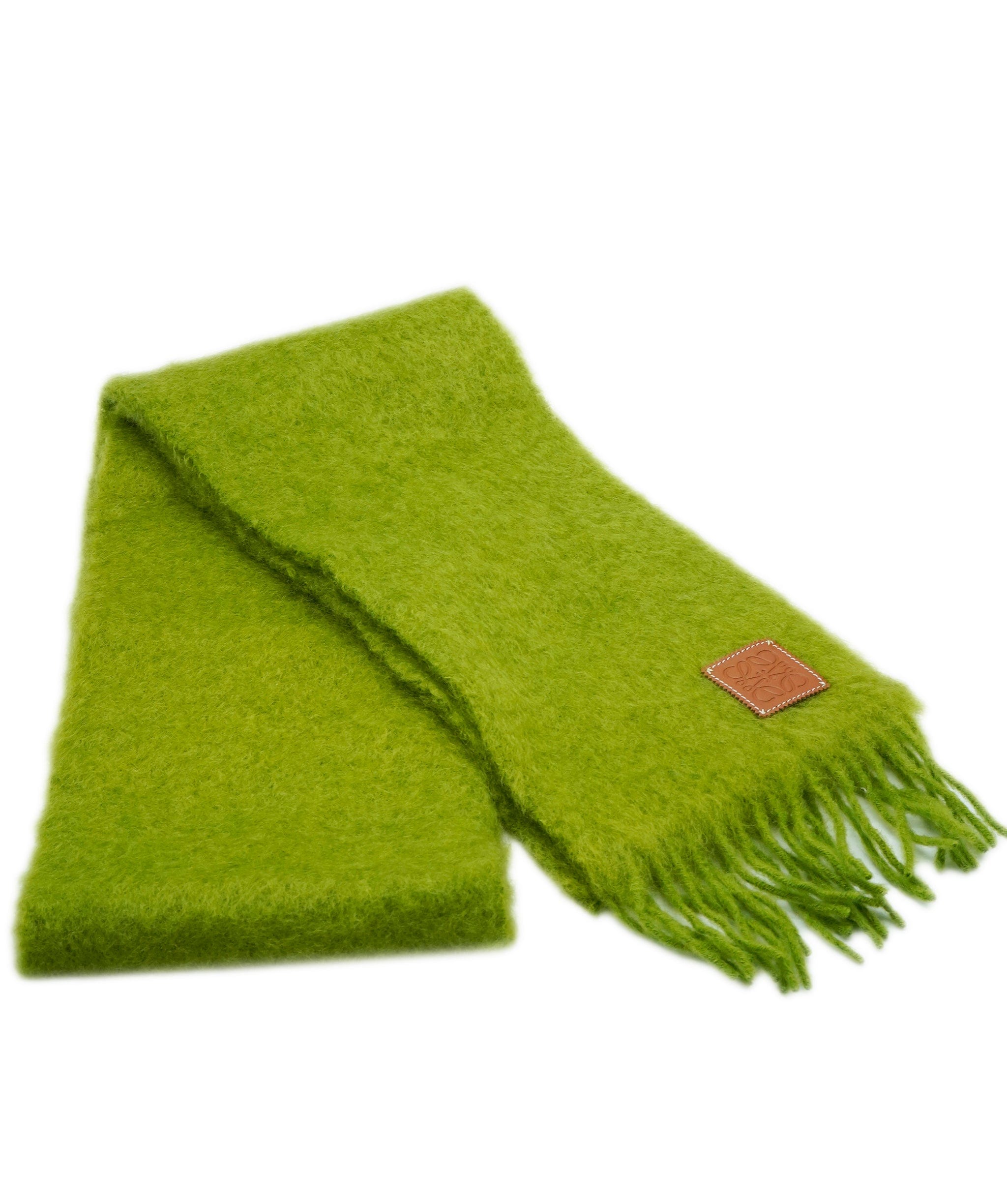 Loewe Loewe Scarf Green Mohiar 23 x 185cm  AVL1360