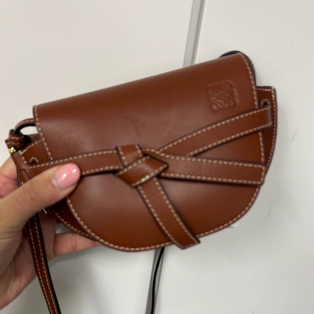 LOEWE LOEWE Gate Bag Mini Leather Brown B0403T4AL3